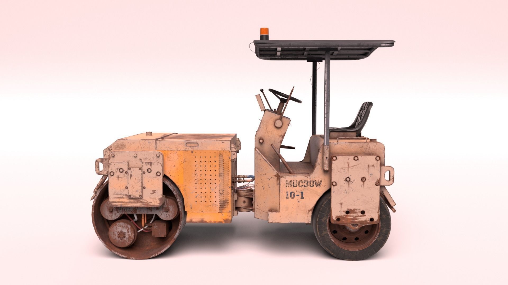 Construction roller Blender file 3D model_4