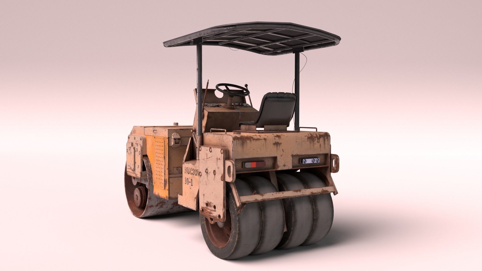 Construction roller Blender file 3D model_3