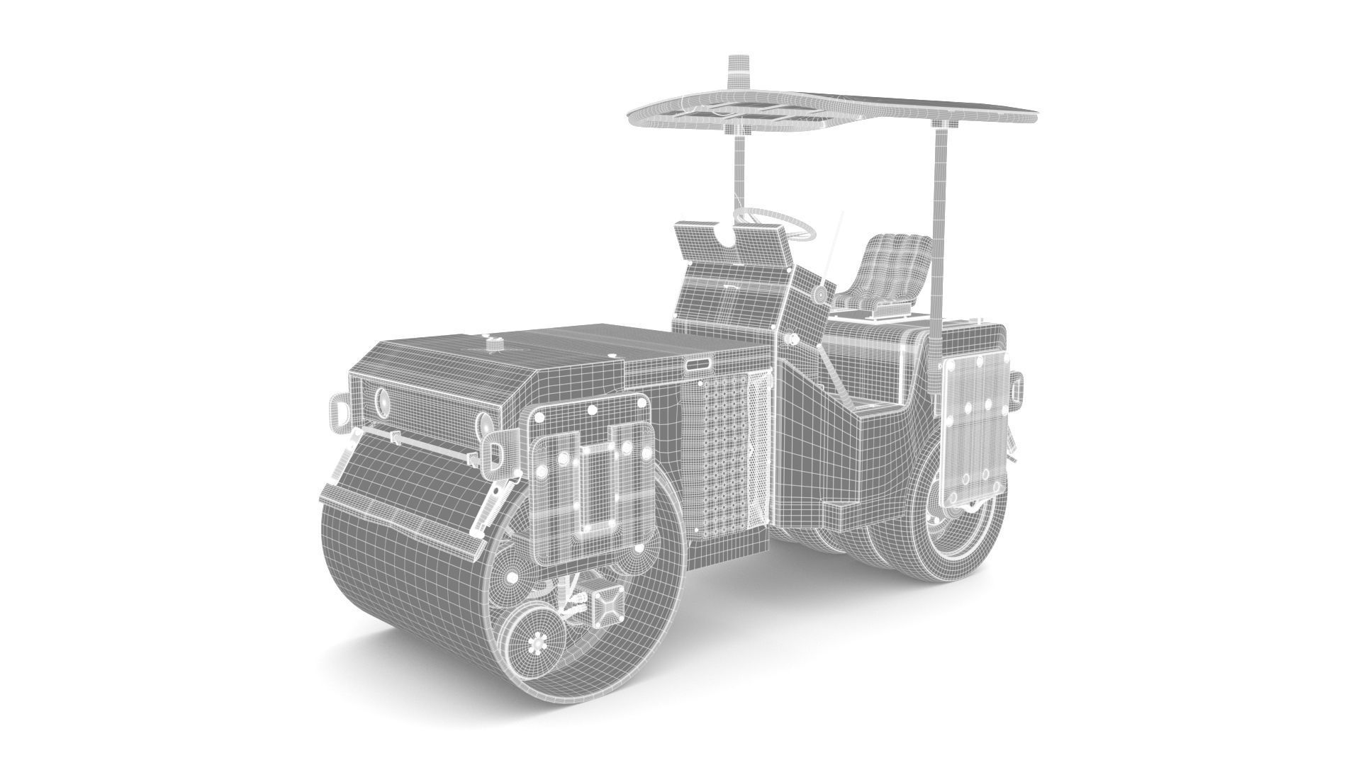 Construction roller Blender file 3D model_10