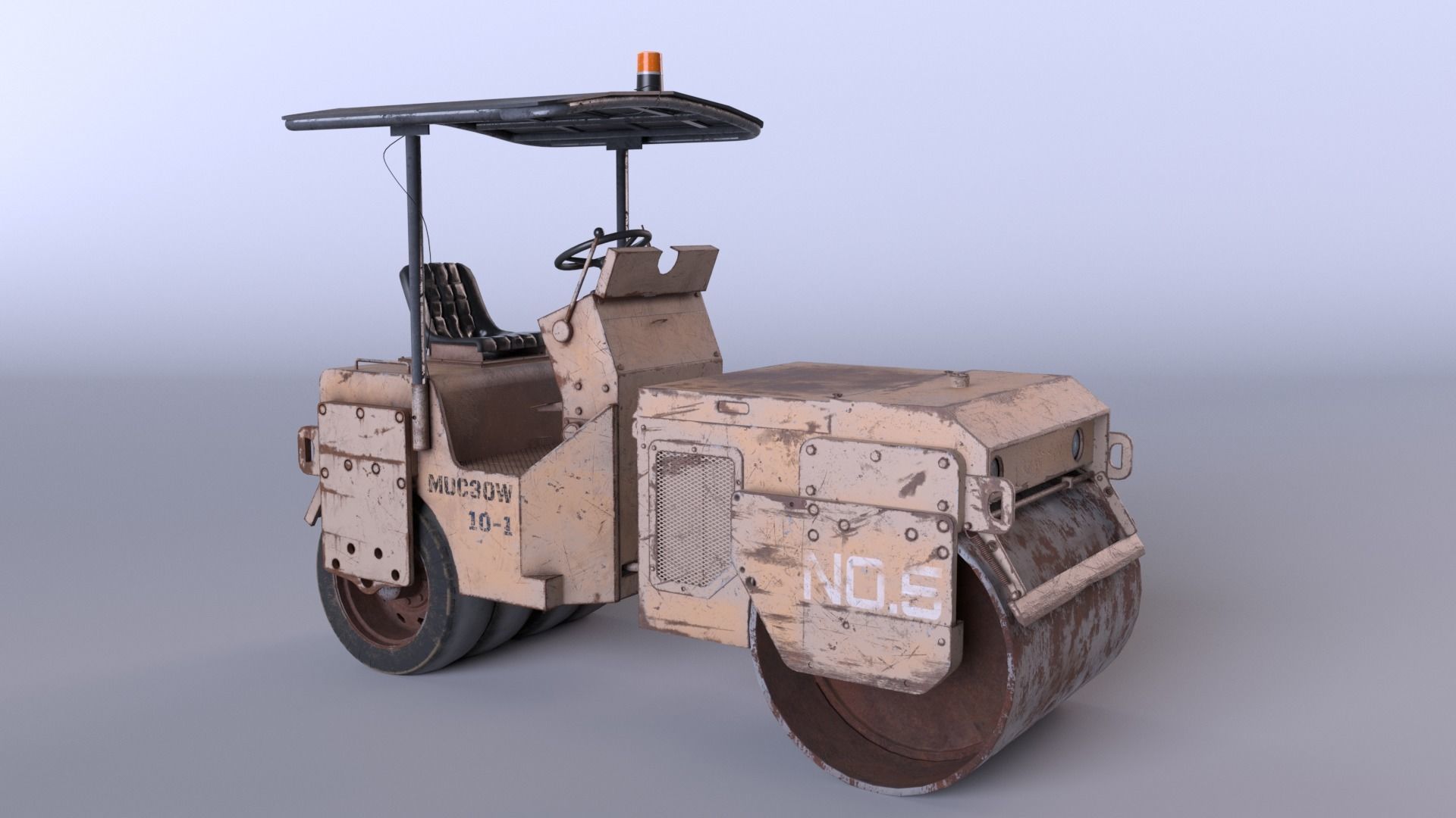 Construction roller Blender file 3D model_1