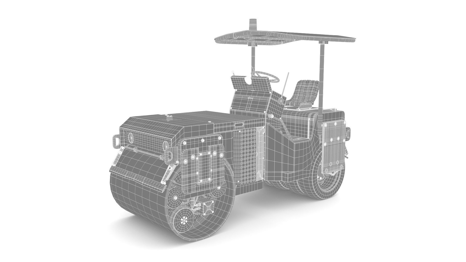 Construction roller Blender file 3D model_9