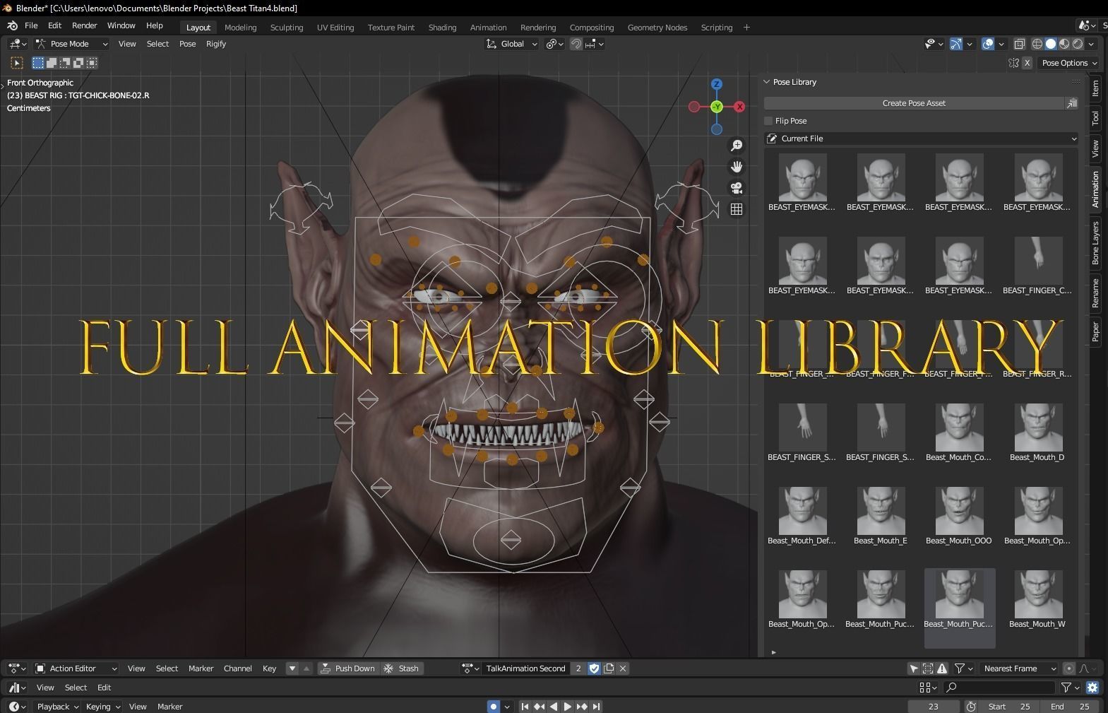 Beast Titan 3d Rigged Model Low-poly 3D model_4