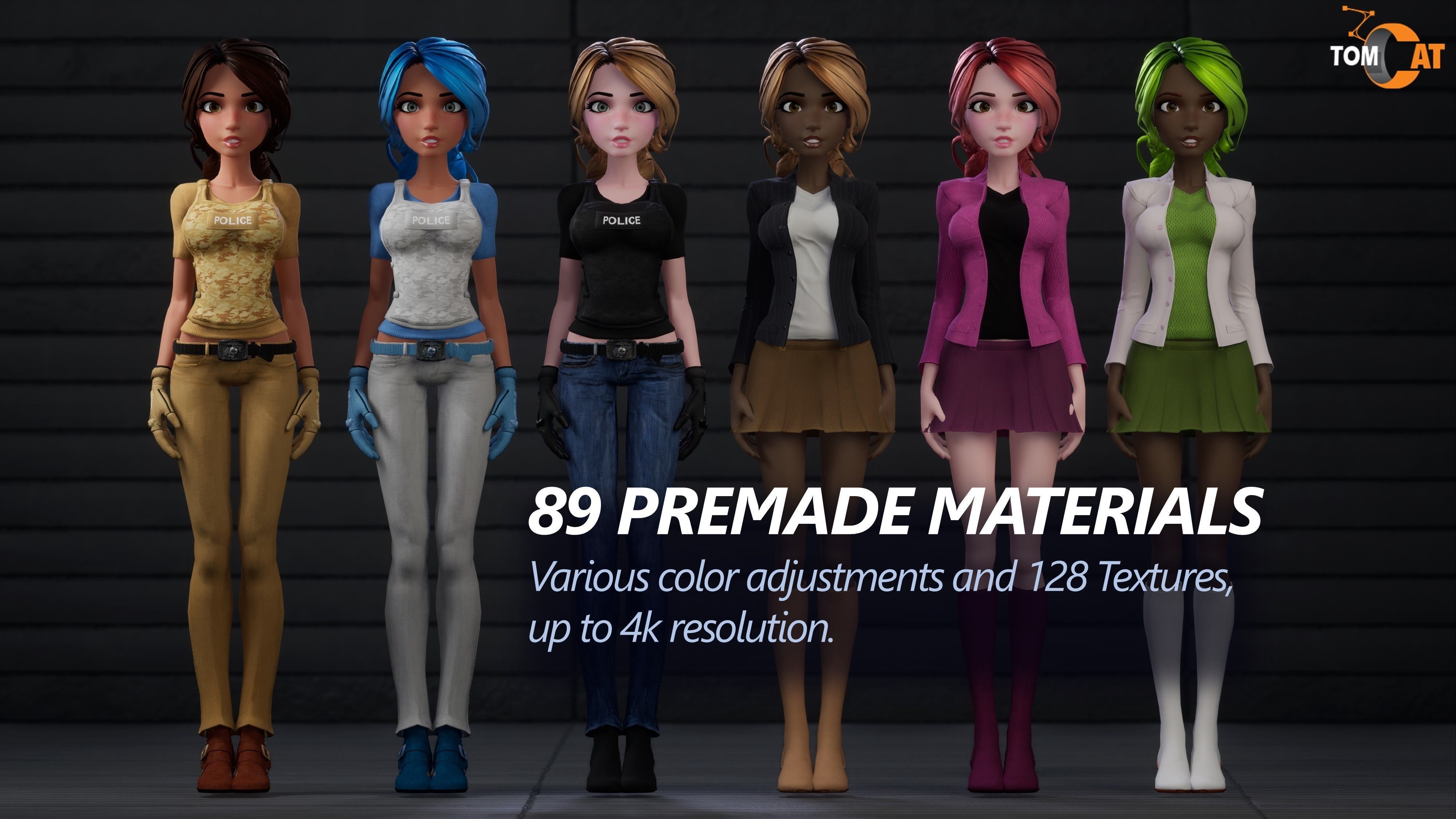 SGT SARA MODULAR DETECTIVE FOR UNREAL ENGINE Low-poly 3D model_12