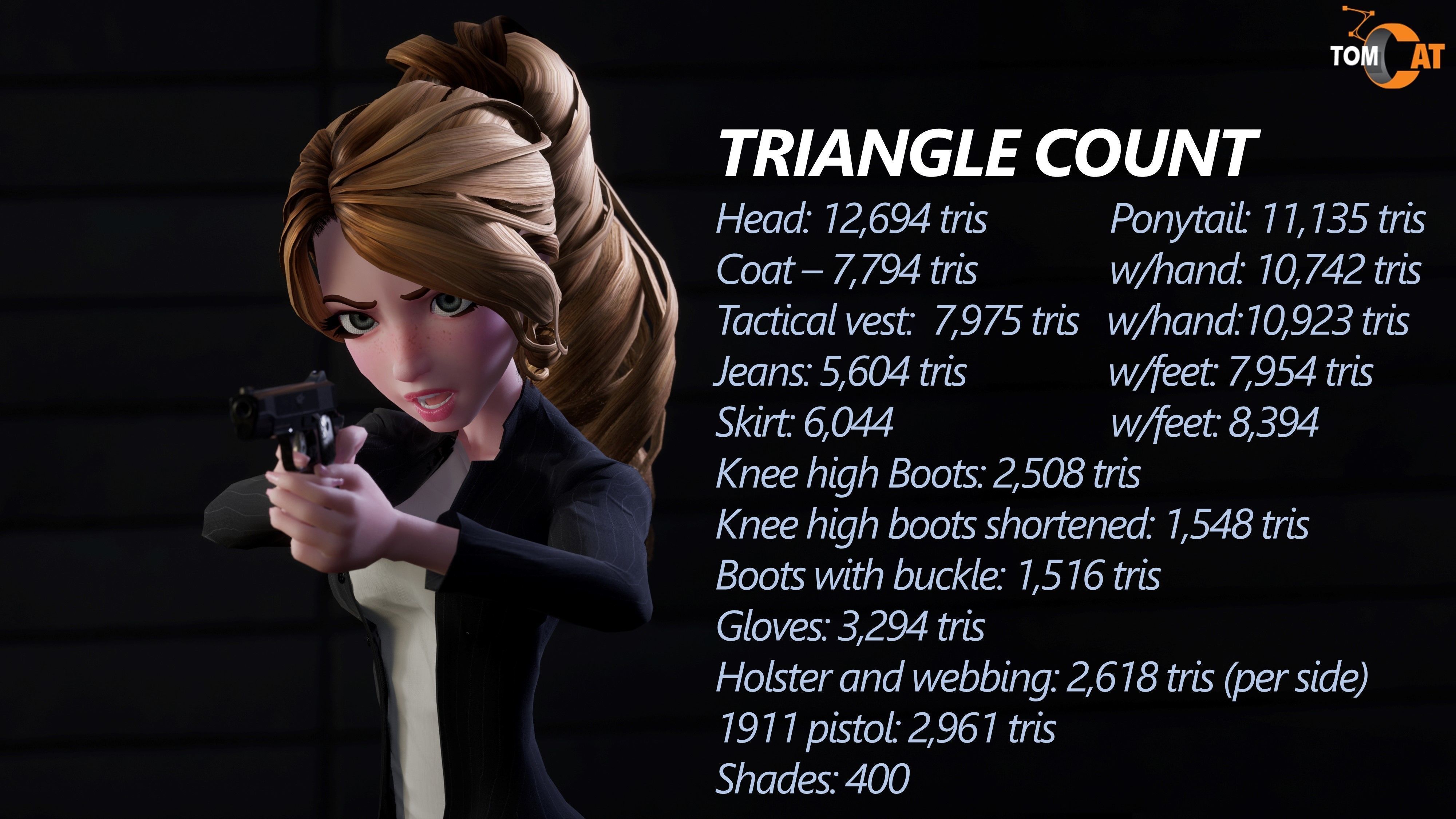 SGT SARA MODULAR DETECTIVE FOR UNREAL ENGINE Low-poly 3D model_19