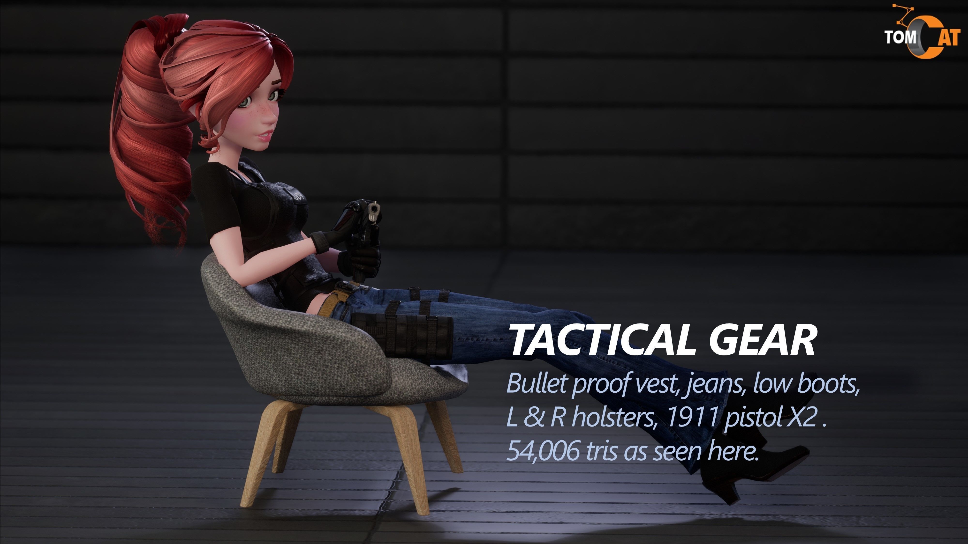 SGT SARA MODULAR DETECTIVE FOR UNREAL ENGINE Low-poly 3D model_7