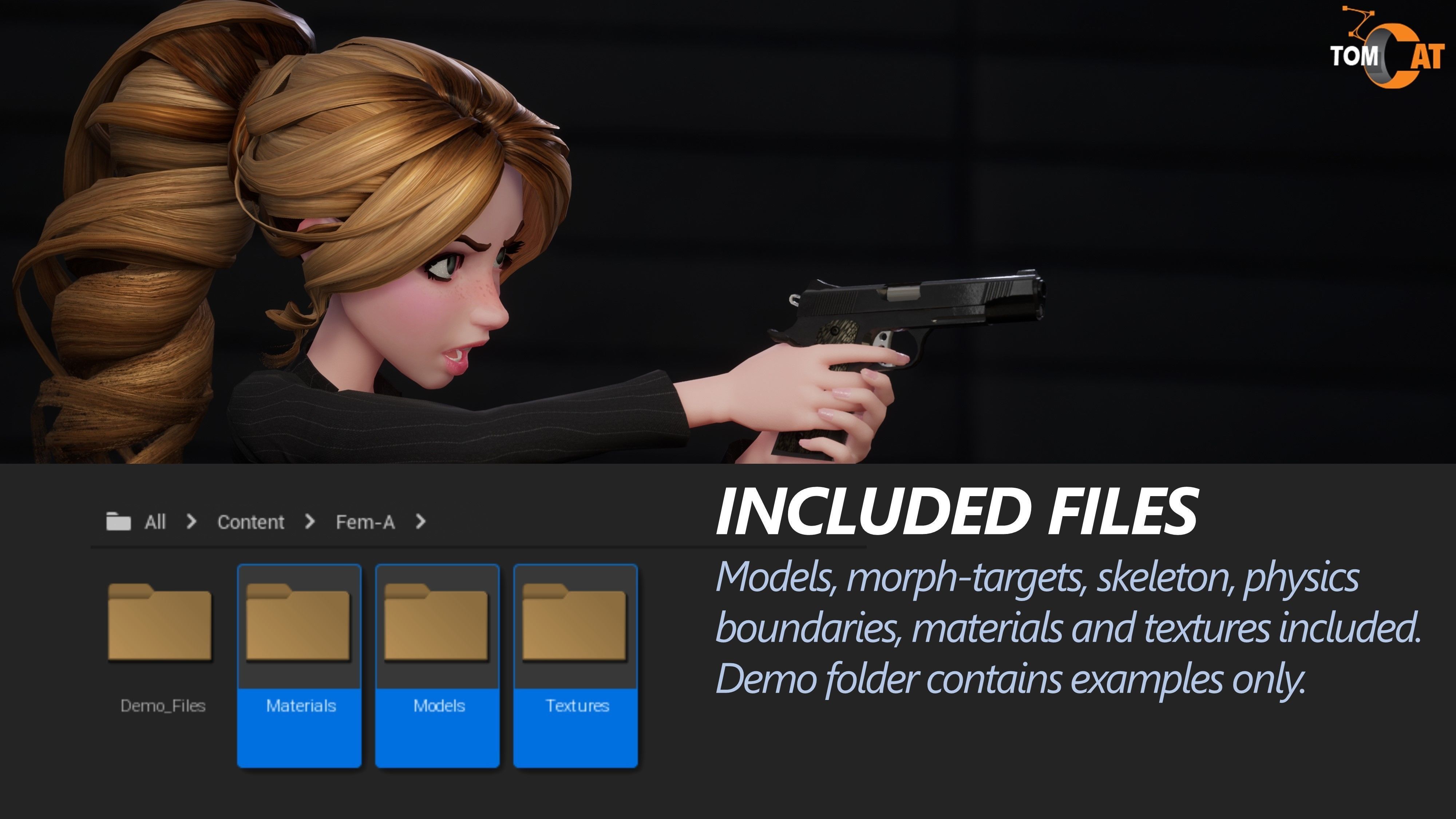 SGT SARA MODULAR DETECTIVE FOR UNREAL ENGINE Low-poly 3D model_15