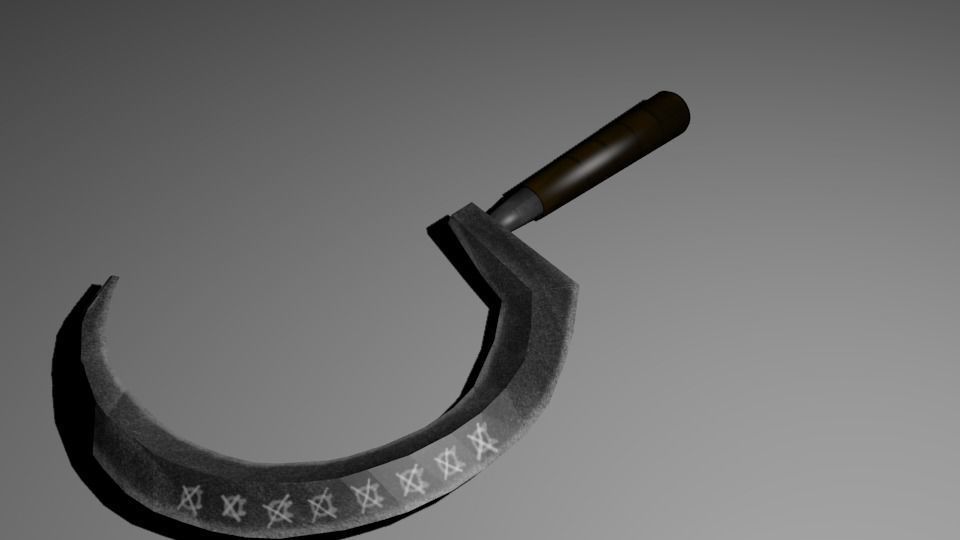 DEATH WOLF SICKLE Low-poly 3D model_1