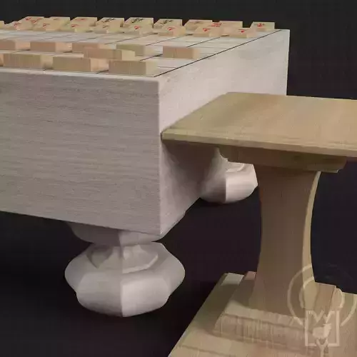 Chess Japanese Shogi - 2 engraved - traditional 3D model