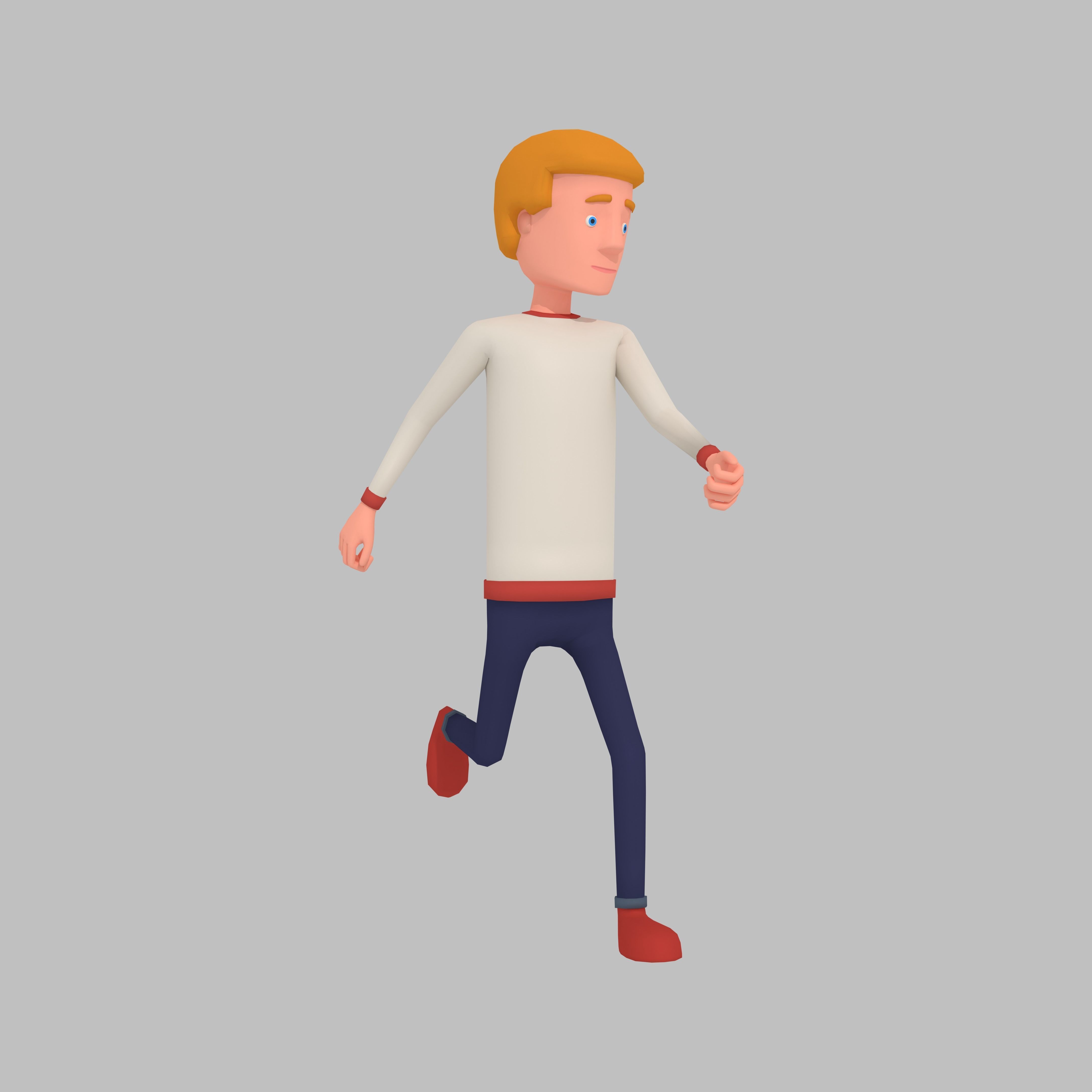 Low poly Hyper casual Male Characters Pack 1  Low-poly 3D model_7