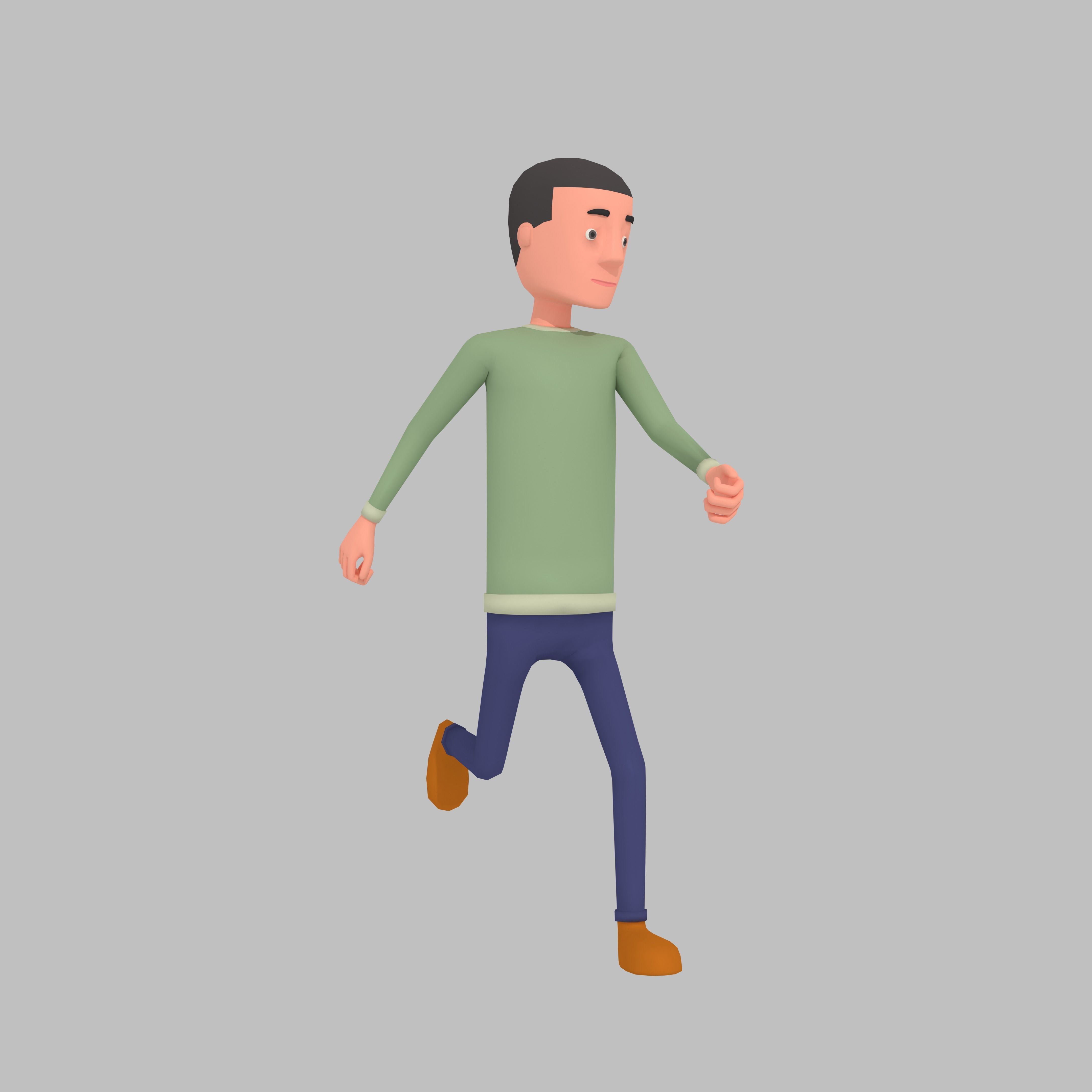 Low poly Hyper casual Male Characters Pack 1  Low-poly 3D model_4