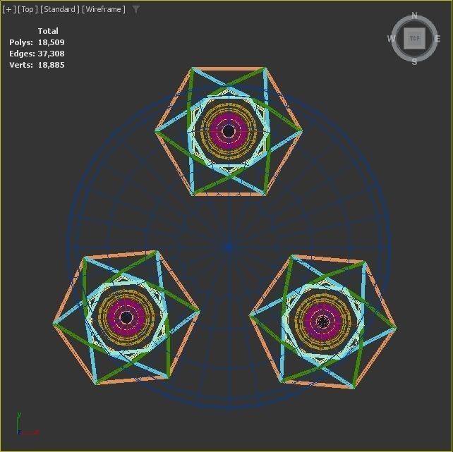 Pack of lamps with vintage bulb Low-poly 3D model_28