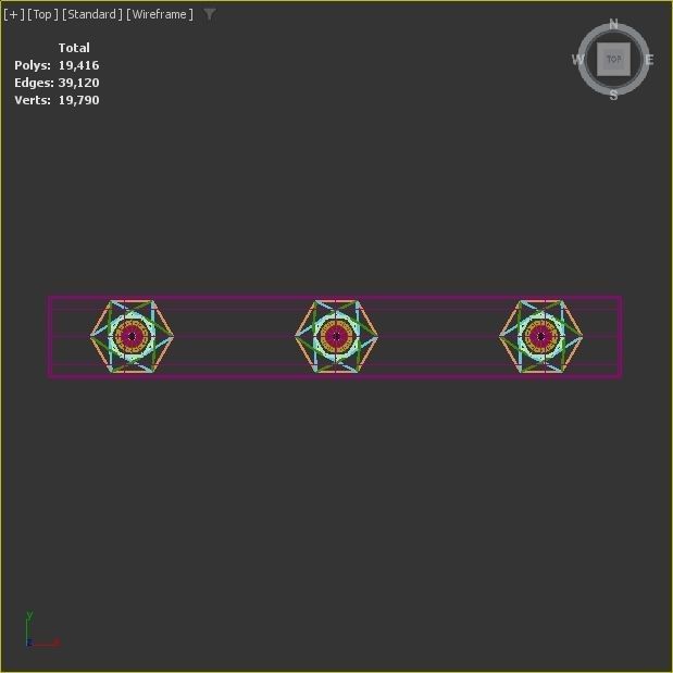 Pack of lamps with vintage bulb Low-poly 3D model_25