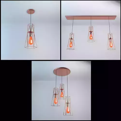 Pack of lamps with vintage bulb