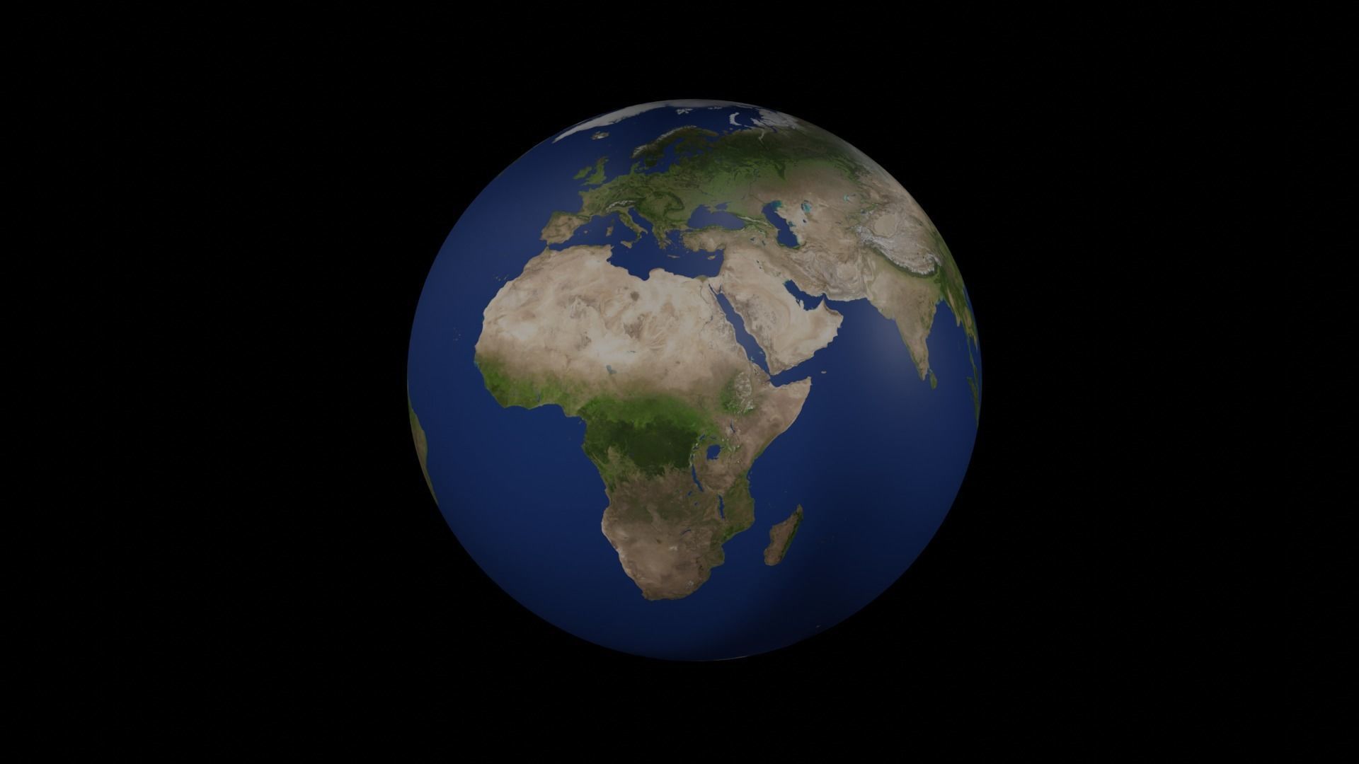 Planet Earth Low-poly 3D model_3