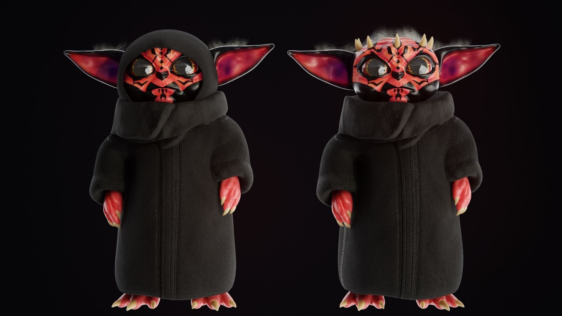 Darth Grogu Low-poly 3D model_1