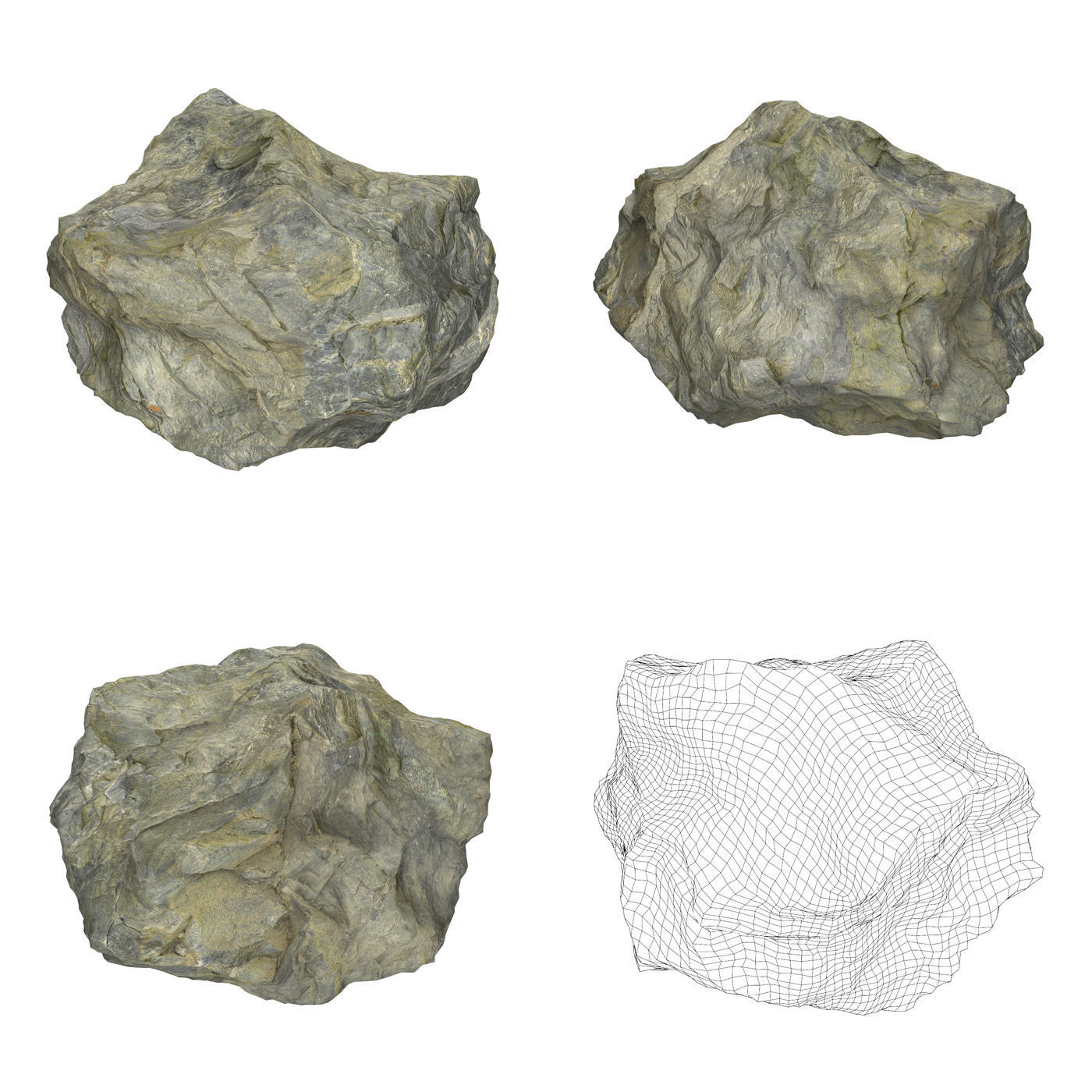 Natural Stone Collection Low-poly 3D model_9