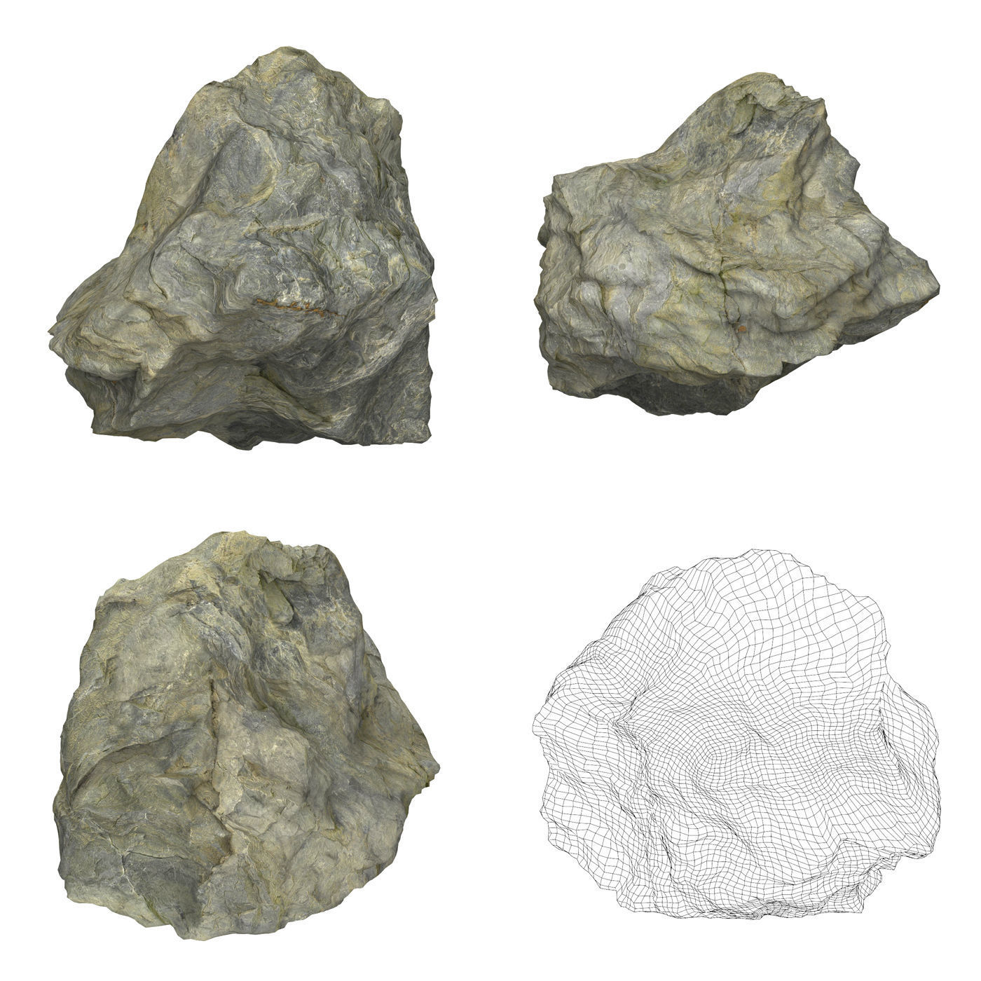 Natural Stone Collection Low-poly 3D model_7
