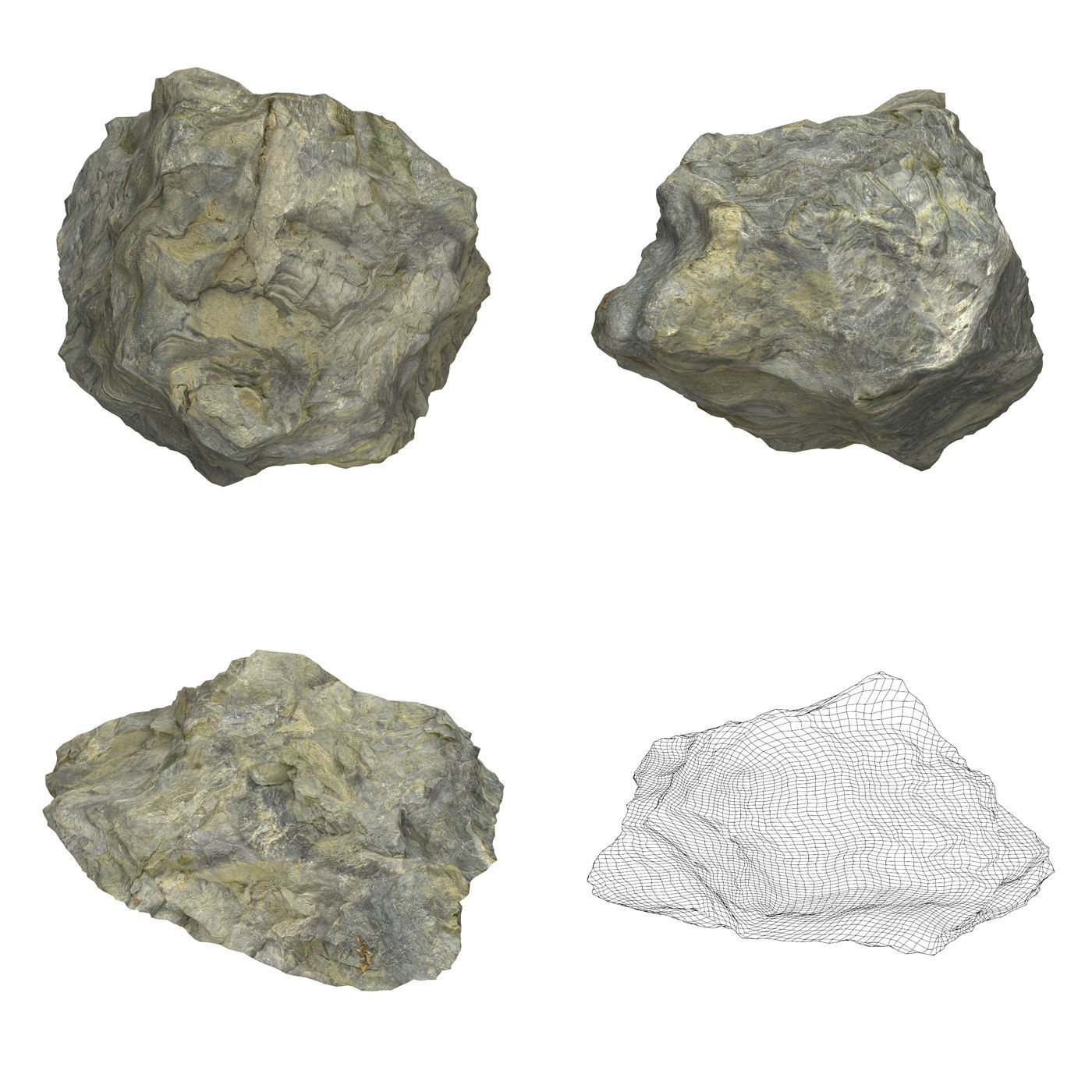 Natural Stone Collection Low-poly 3D model_10