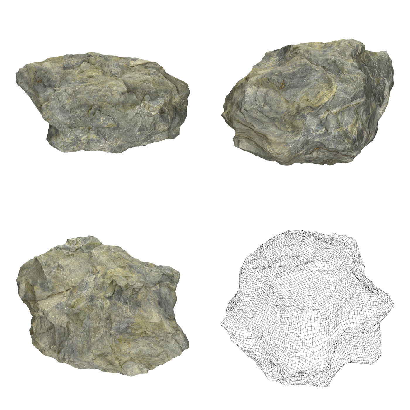 Natural Stone Collection Low-poly 3D model_4
