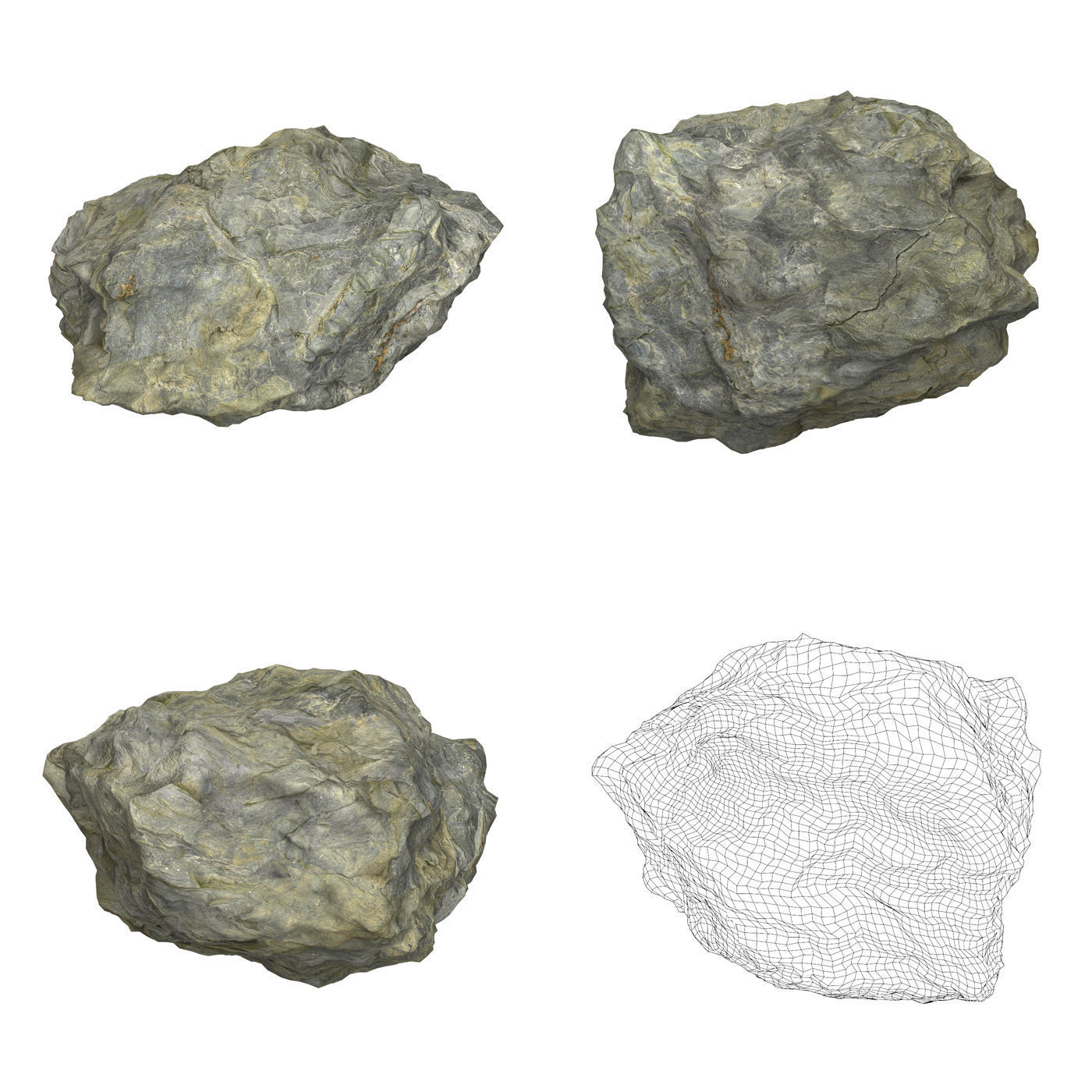 Natural Stone Collection Low-poly 3D model_12