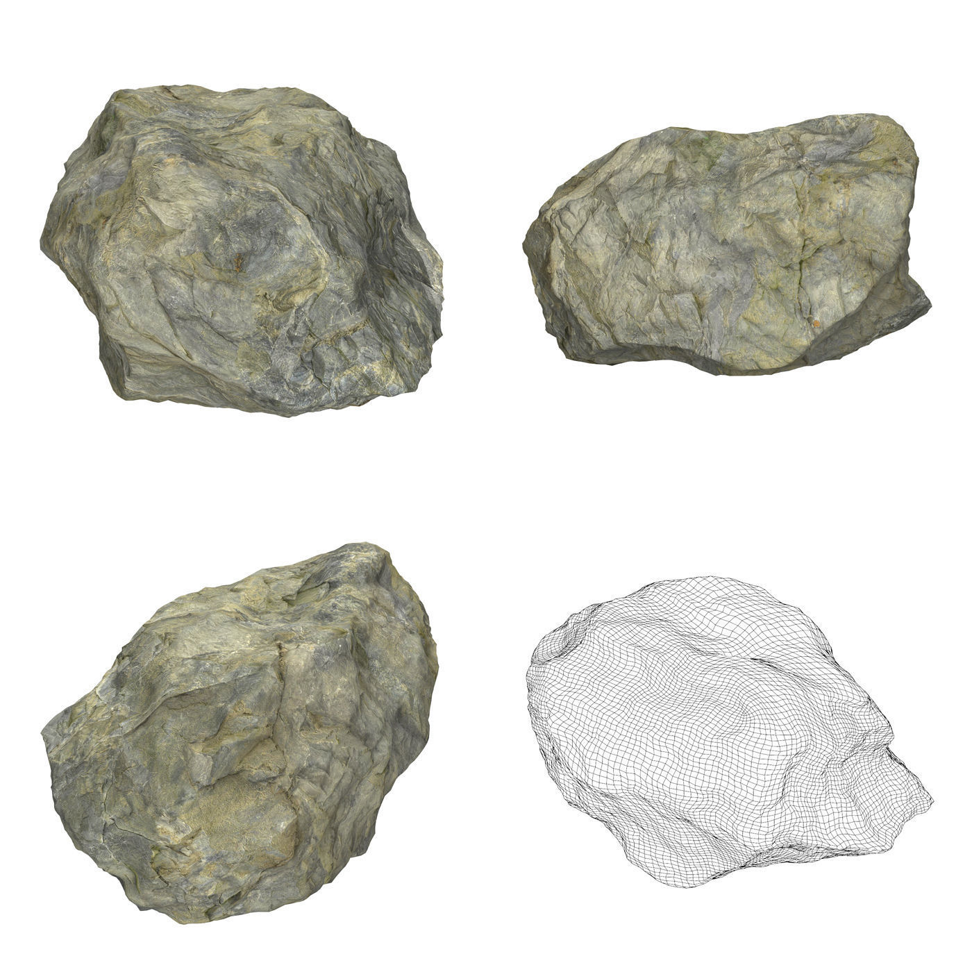 Natural Stone Collection Low-poly 3D model_8