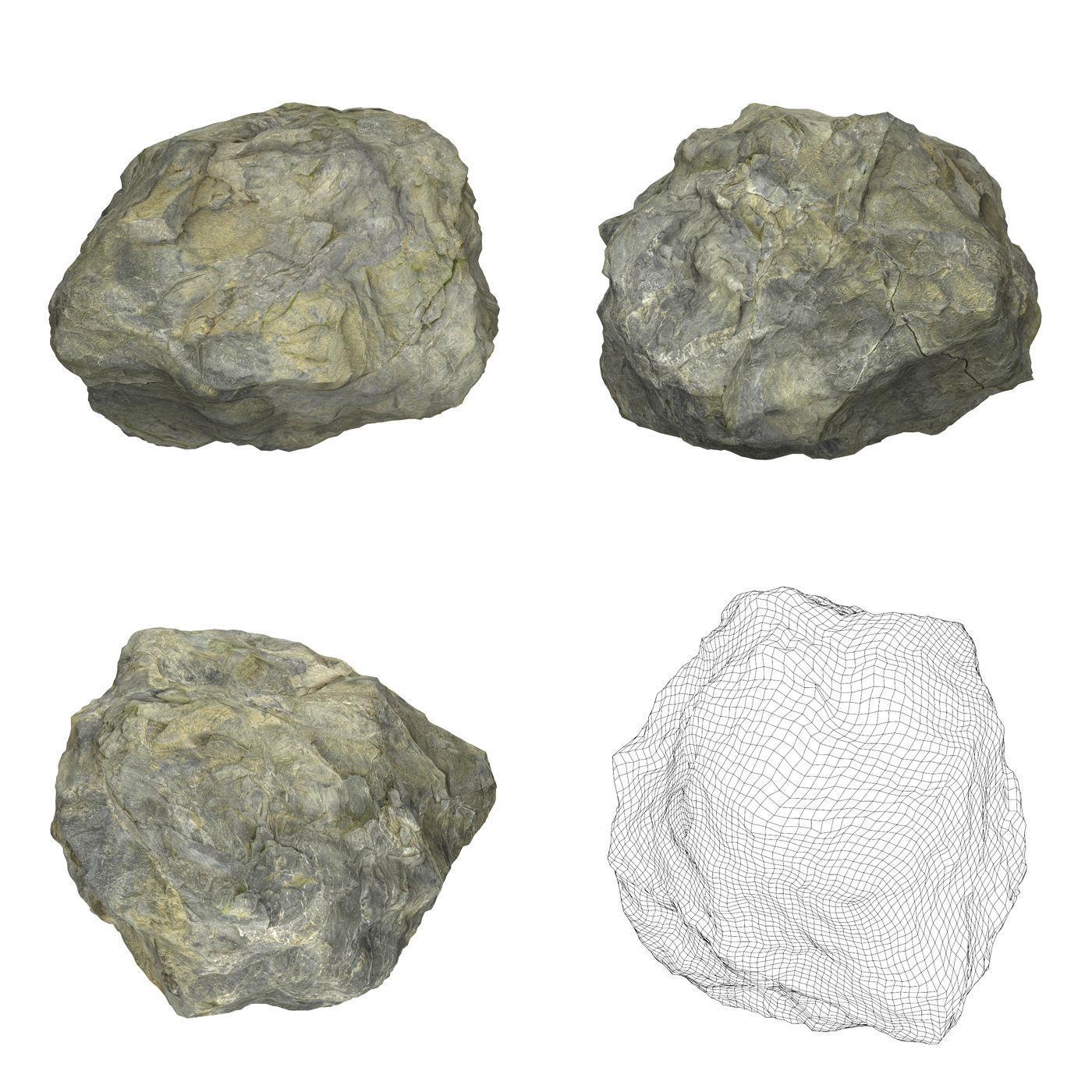 Natural Stone Collection Low-poly 3D model_11