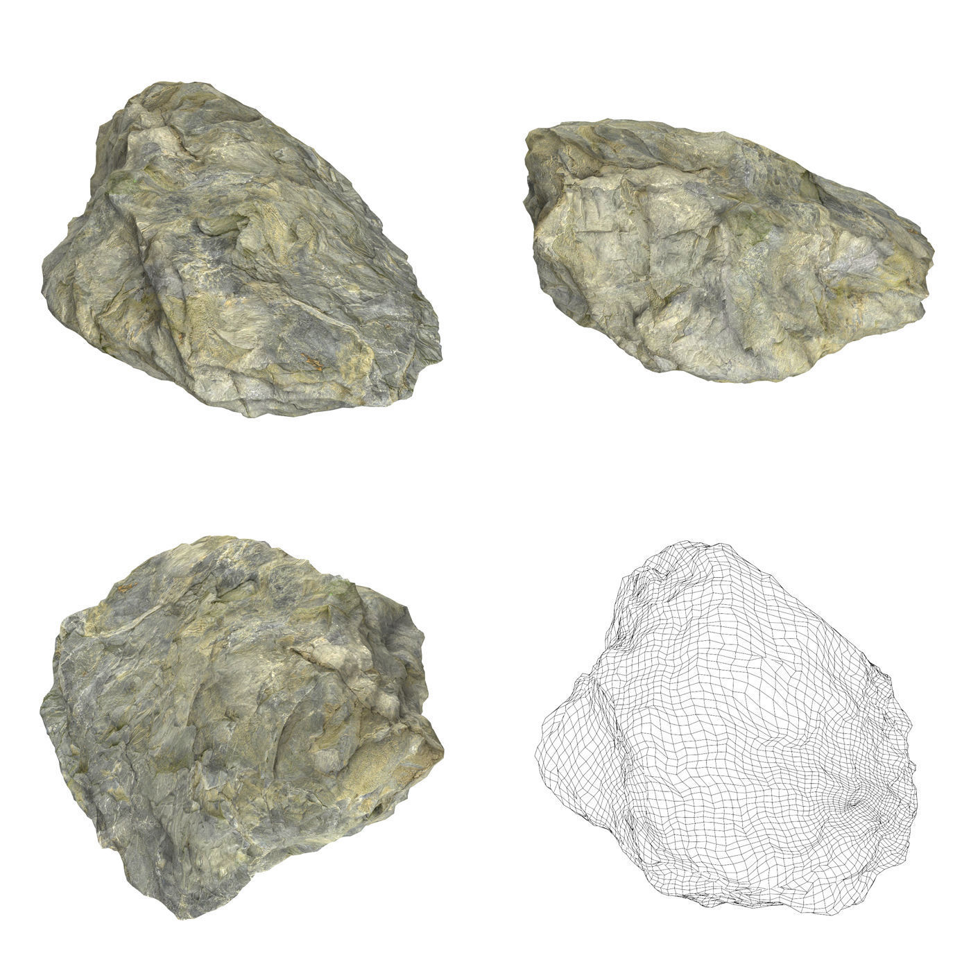 Natural Stone Collection Low-poly 3D model_1