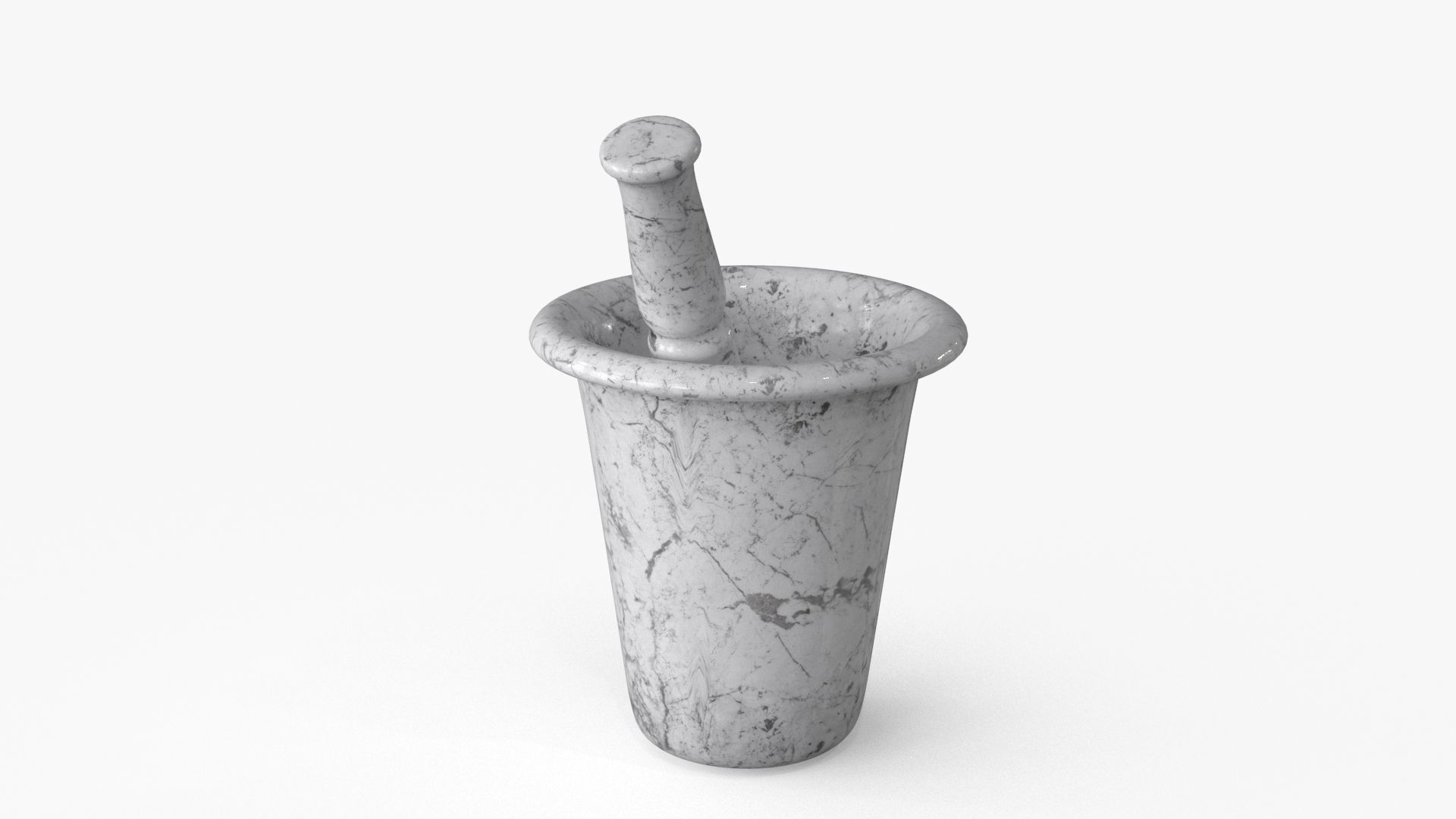 Mortar And Pestle Low-poly 3D model_11