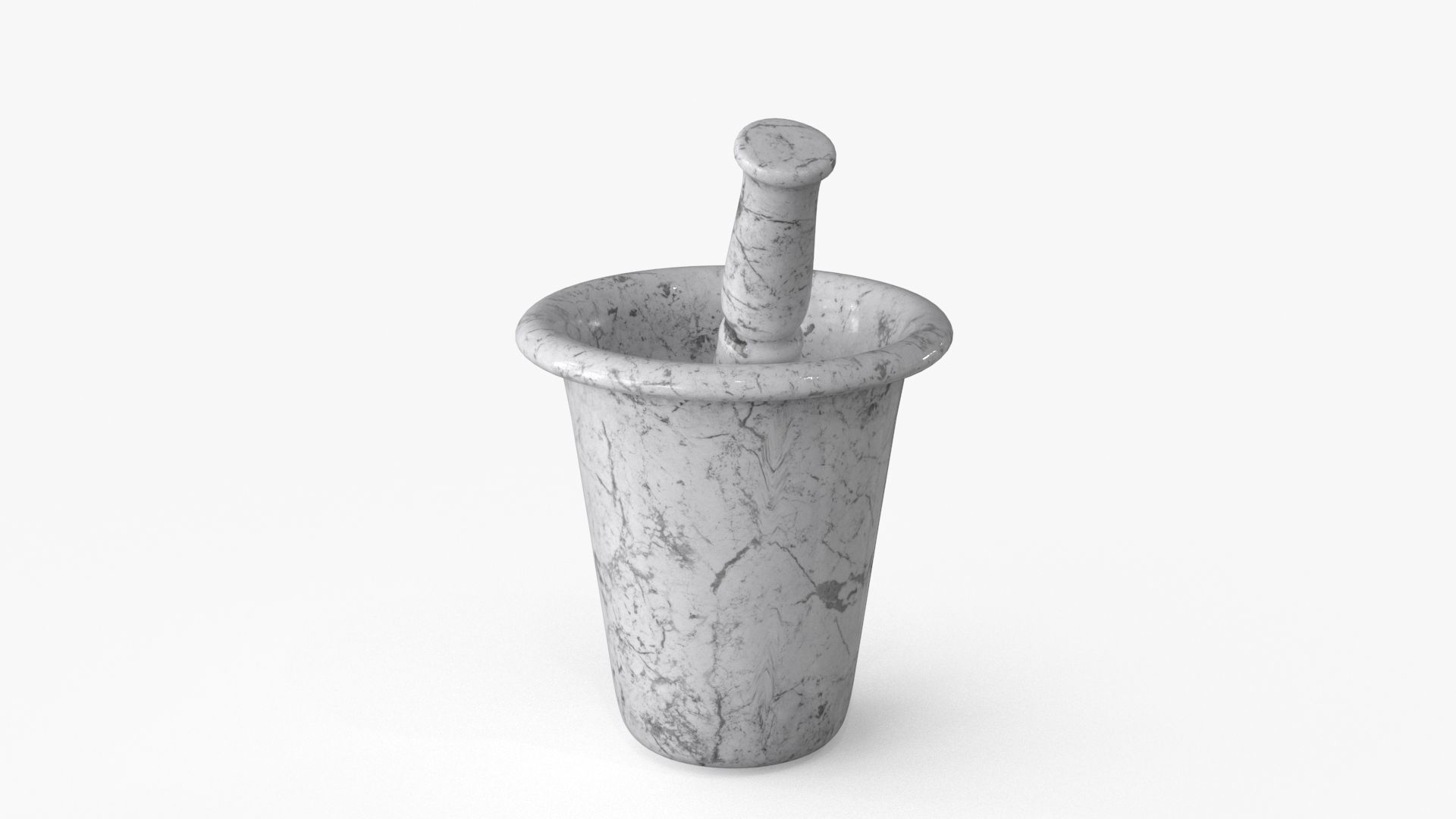 Mortar And Pestle Low-poly 3D model_12