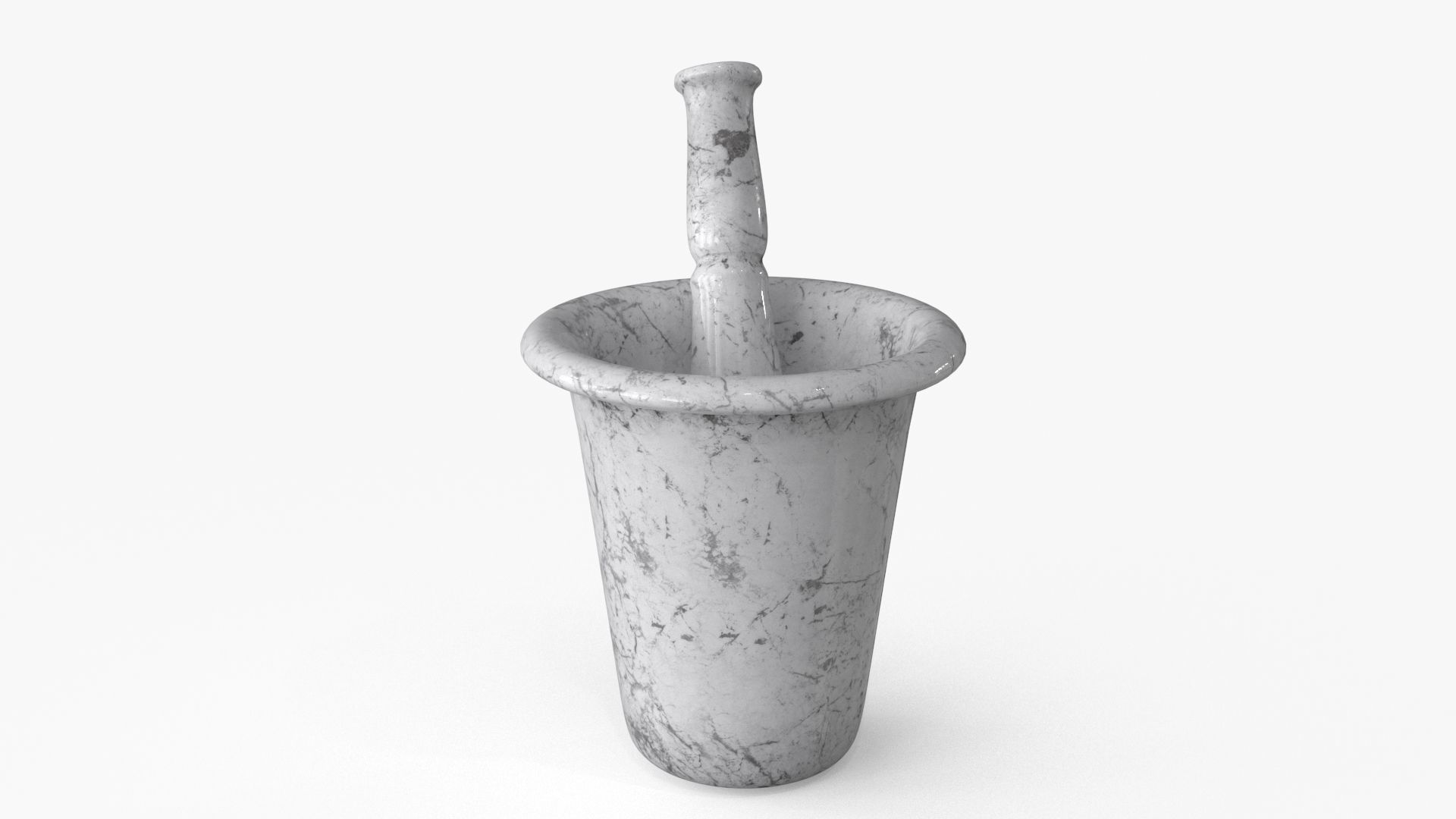 Mortar And Pestle Low-poly 3D model_6