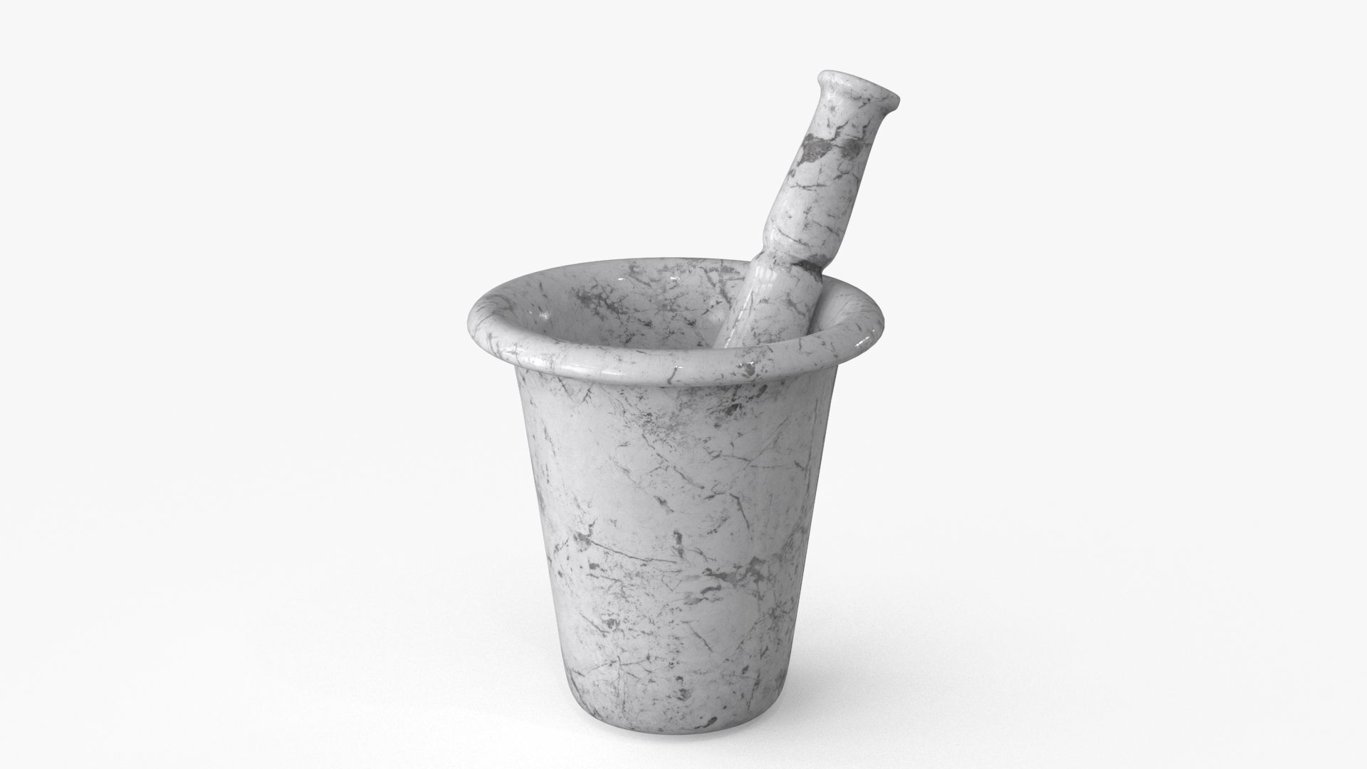 Mortar And Pestle Low-poly 3D model_4