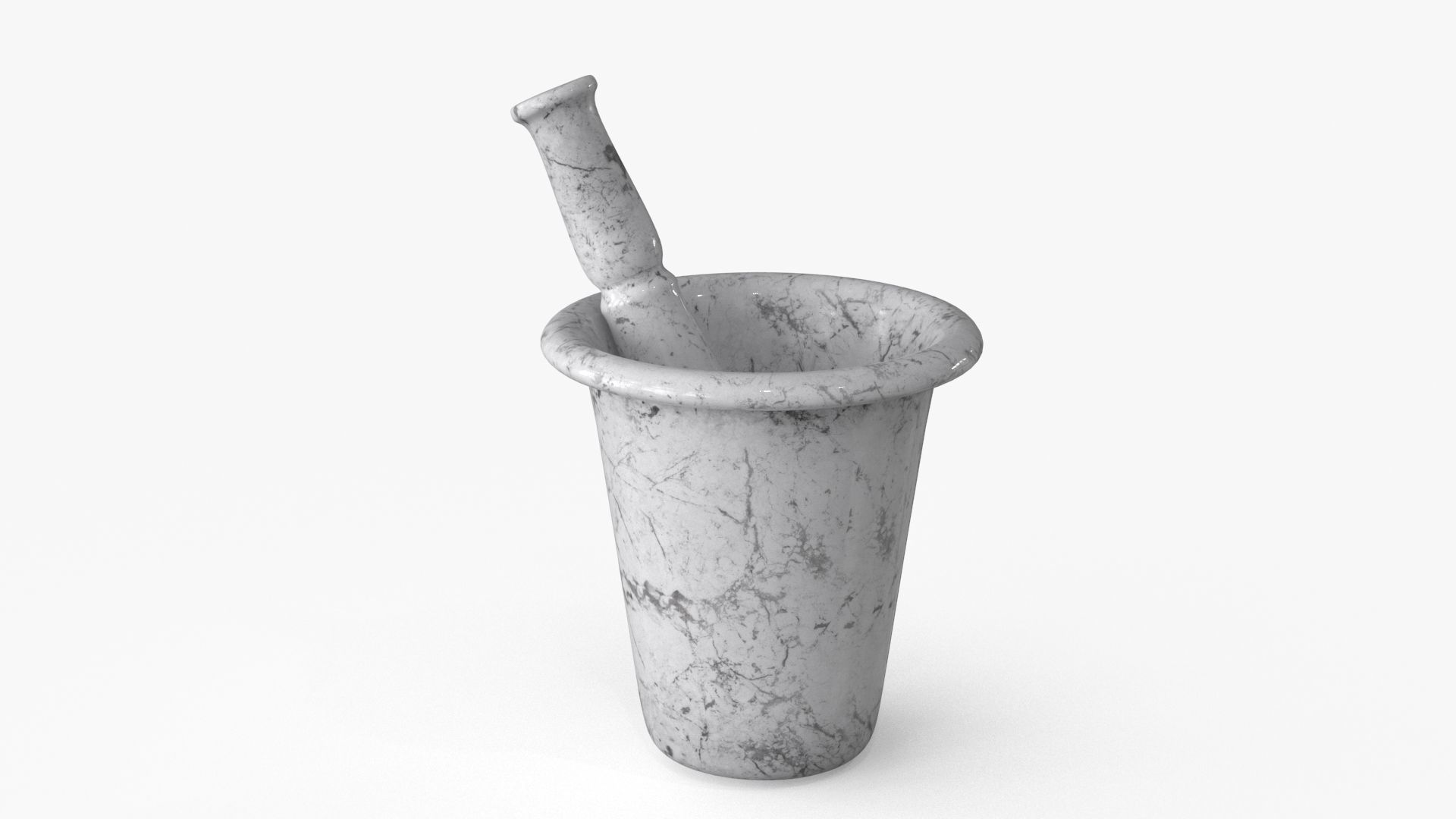 Mortar And Pestle Low-poly 3D model_8