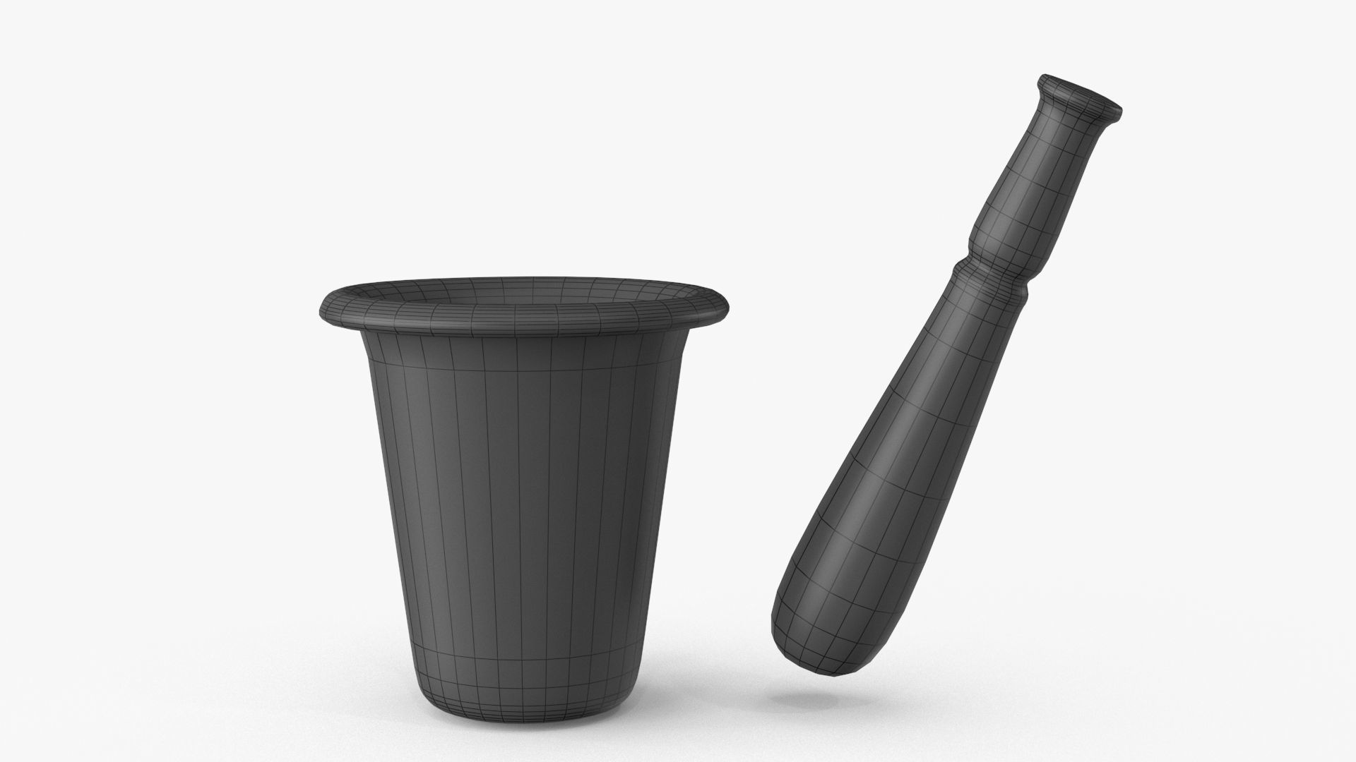 Mortar And Pestle Low-poly 3D model_18