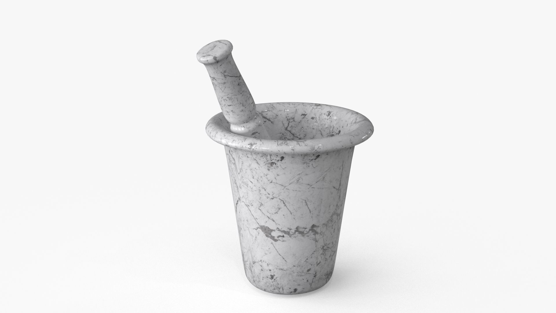 Mortar And Pestle Low-poly 3D model_10