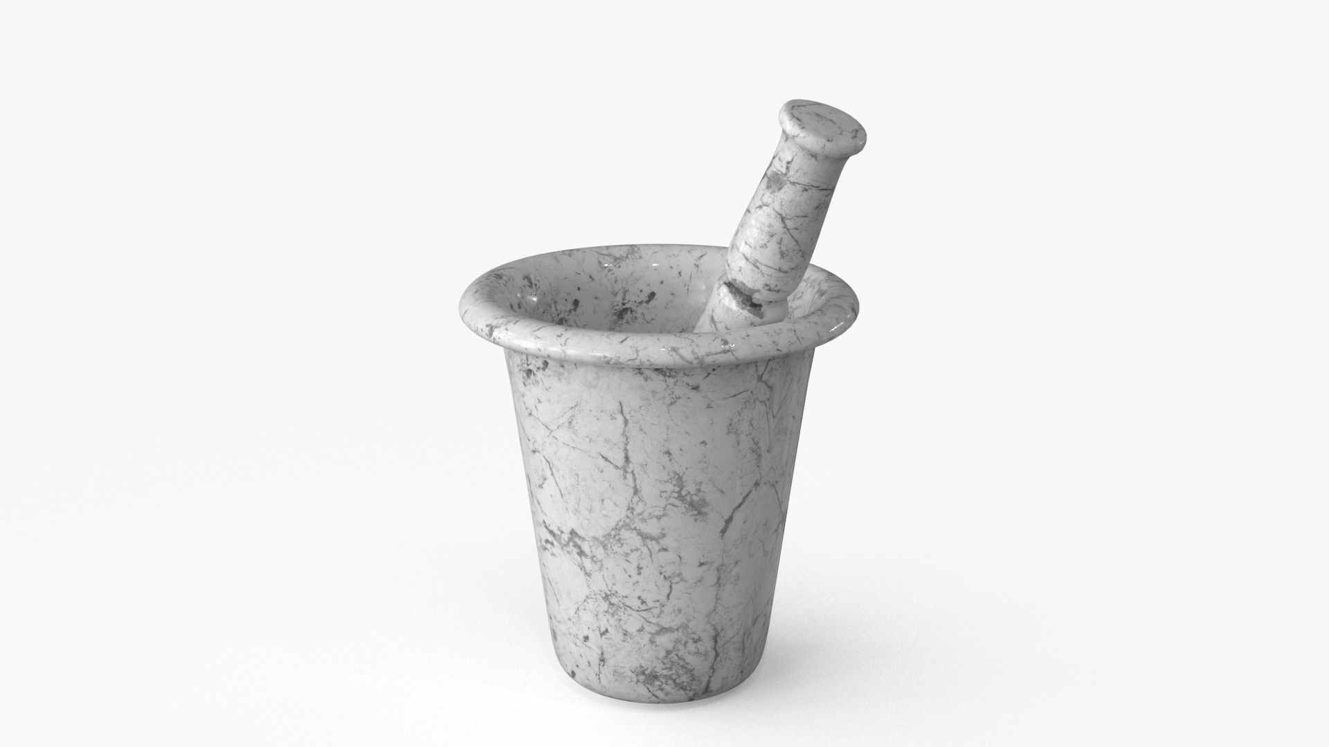 Mortar And Pestle Low-poly 3D model_13