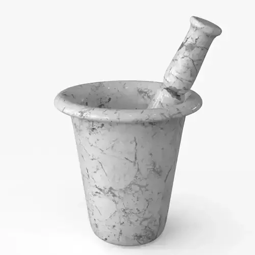 Mortar And Pestle Low-poly 3D model