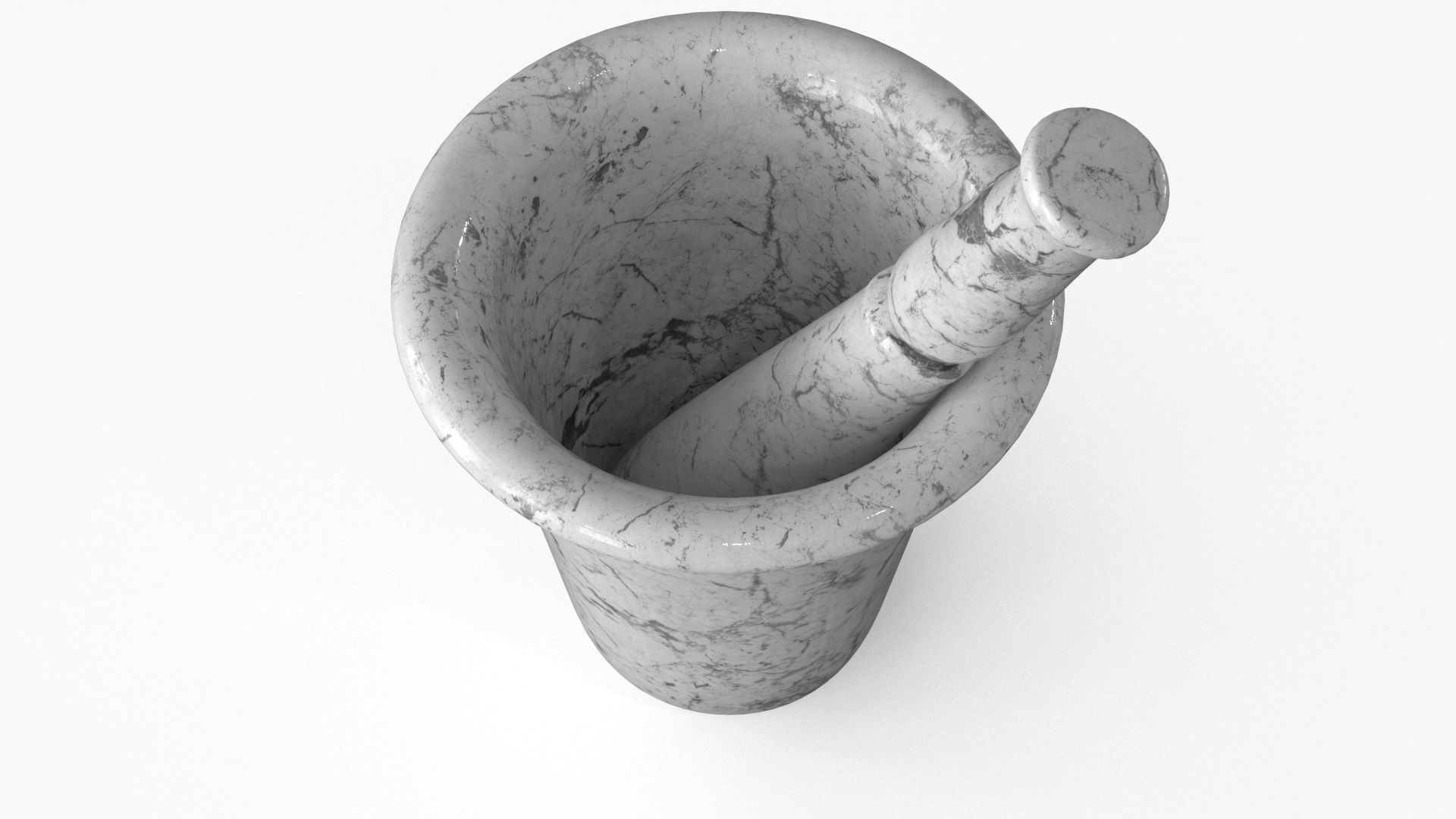 Mortar And Pestle Low-poly 3D model_14