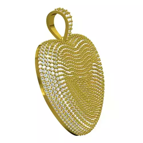 Unique Full Diamond Heart Pendant