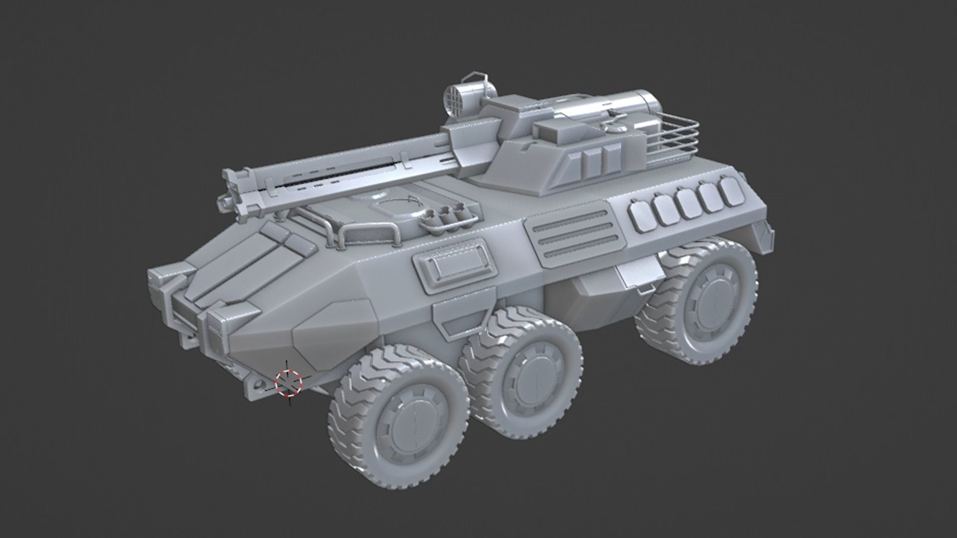 Sci Fi LowPoly model of a light tank is a game-ready model Low-poly 3D model_10