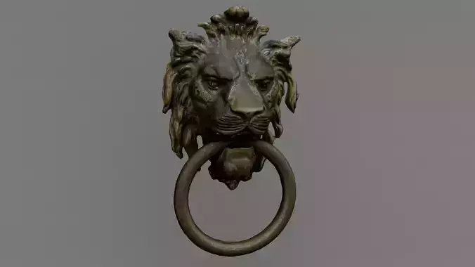Lion door Knocker  3D model