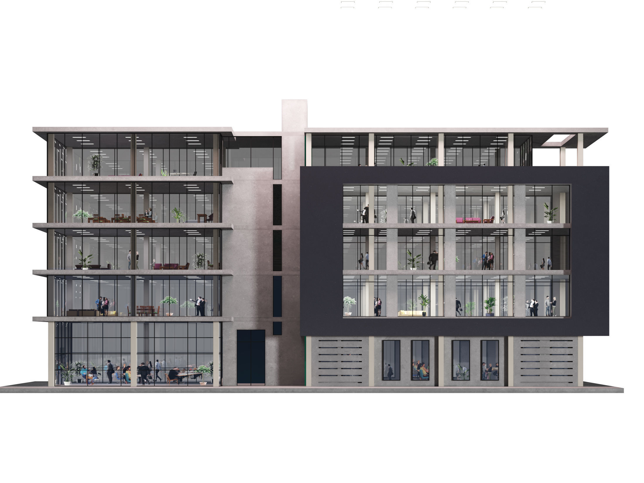 modern apartment building 3D model_3