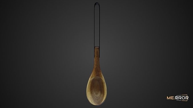 Game Ready Wood Spatula 4 Low-poly 3D model
