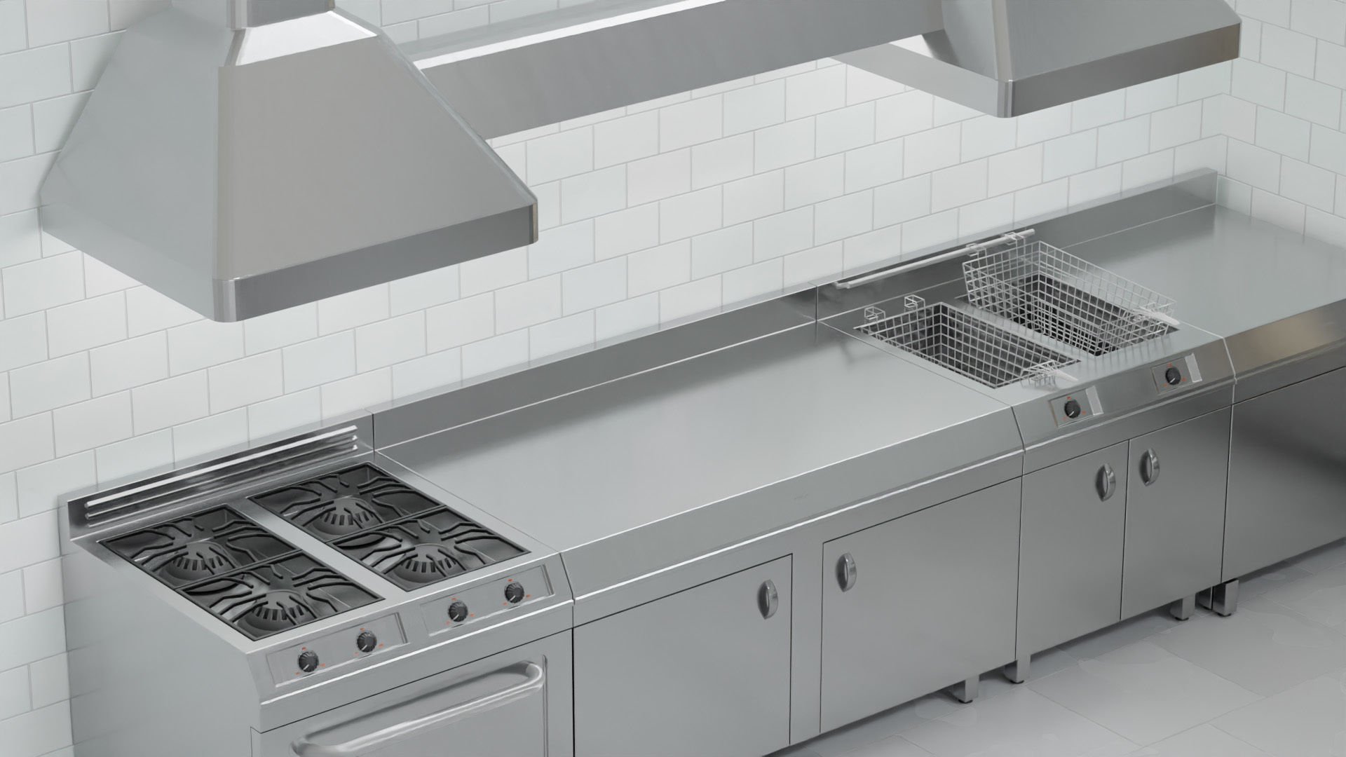 Industrial Kitchen 3D model_2