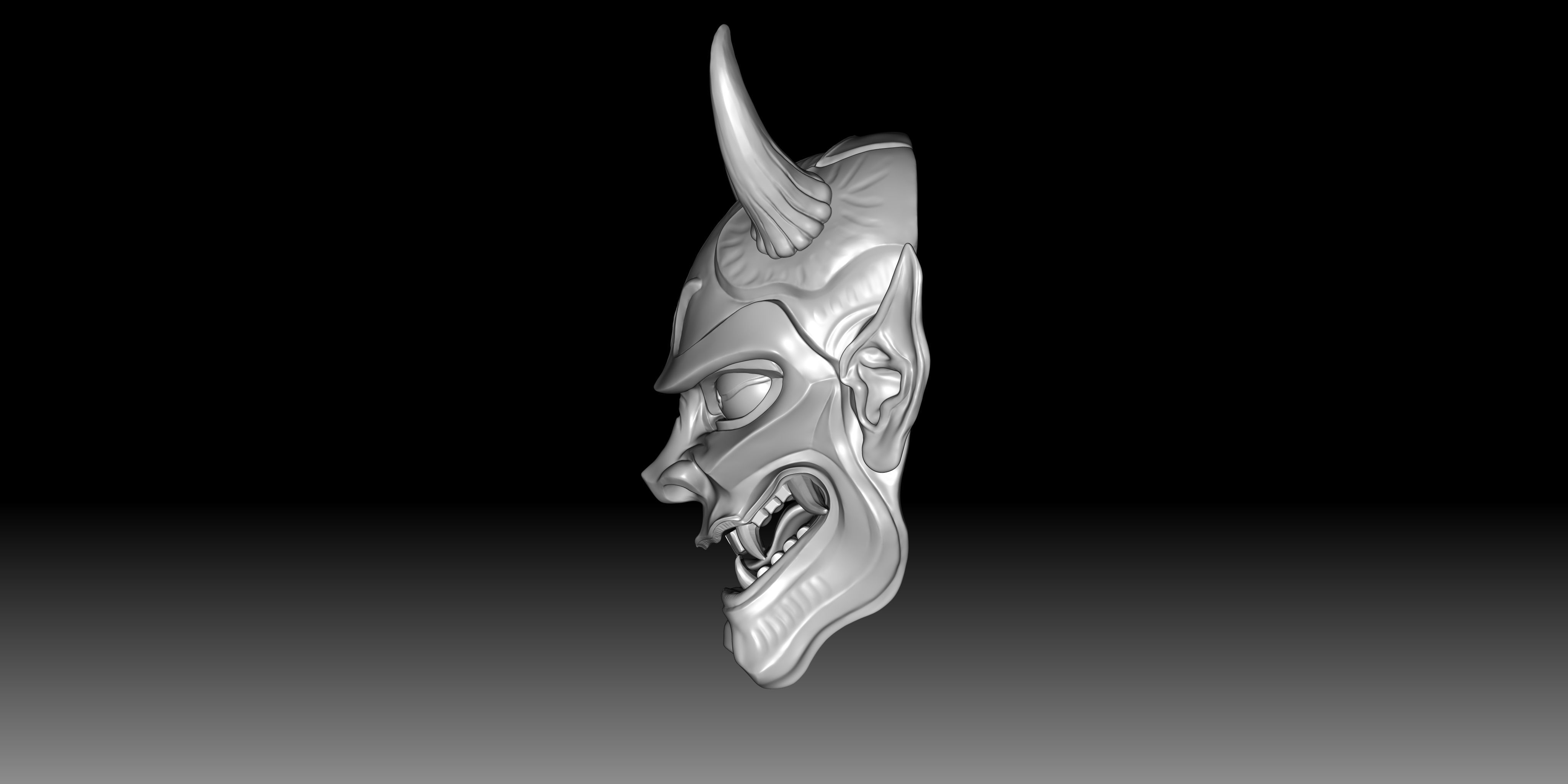 mask  toy  devil  fear  Hard table ratio 3D print model_3