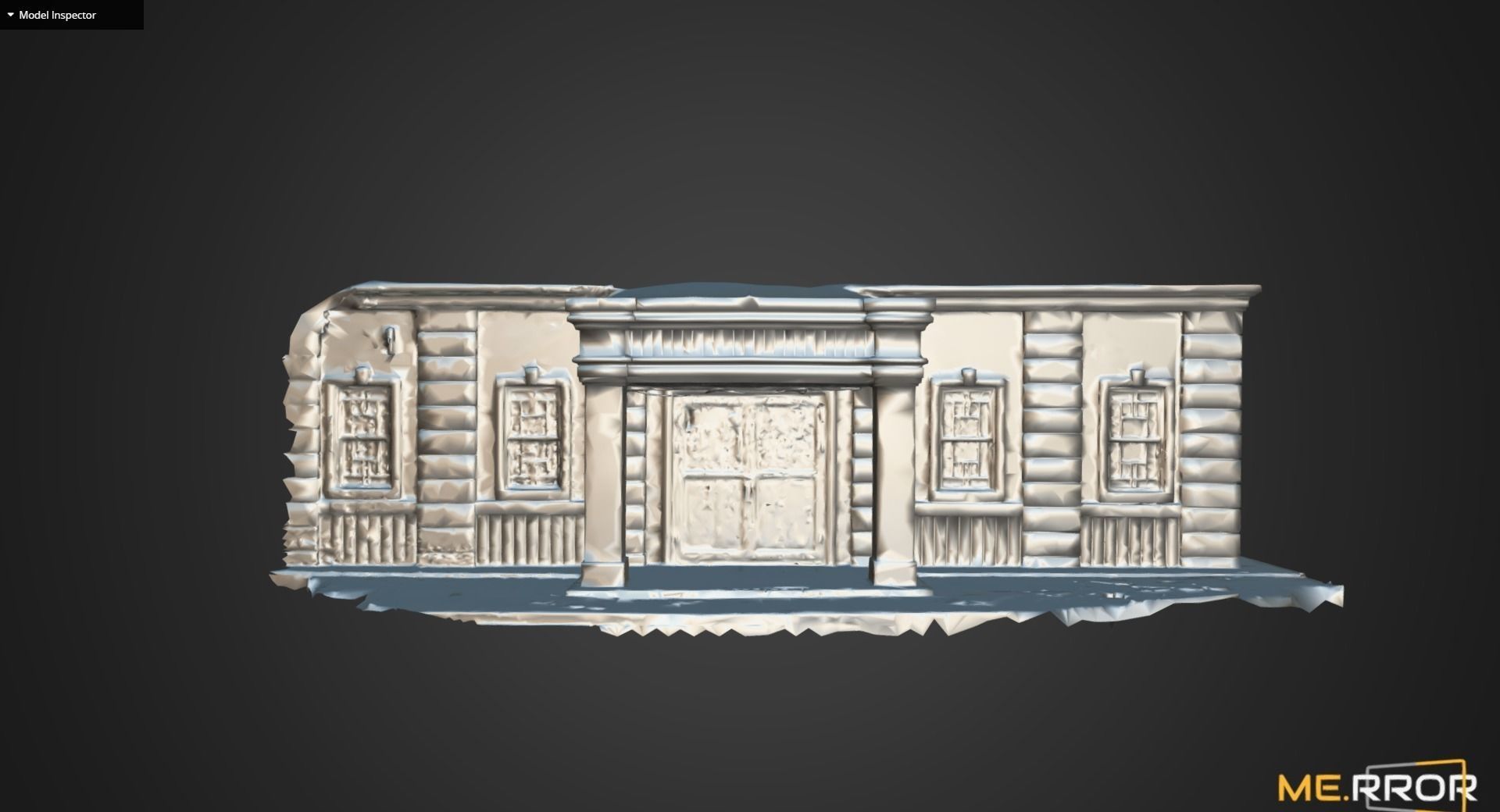 Grey Wall Building 3D model_11