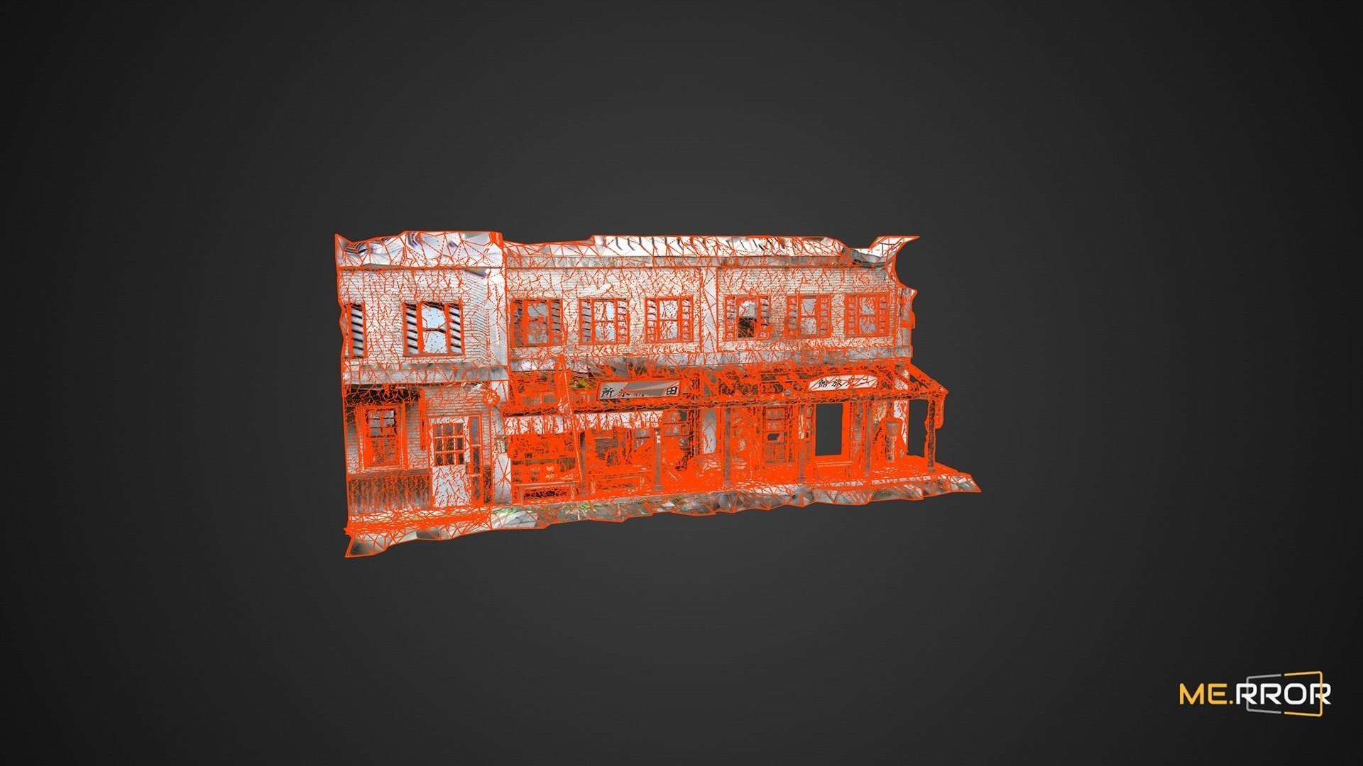 Old Asian Building 2 3D model_2