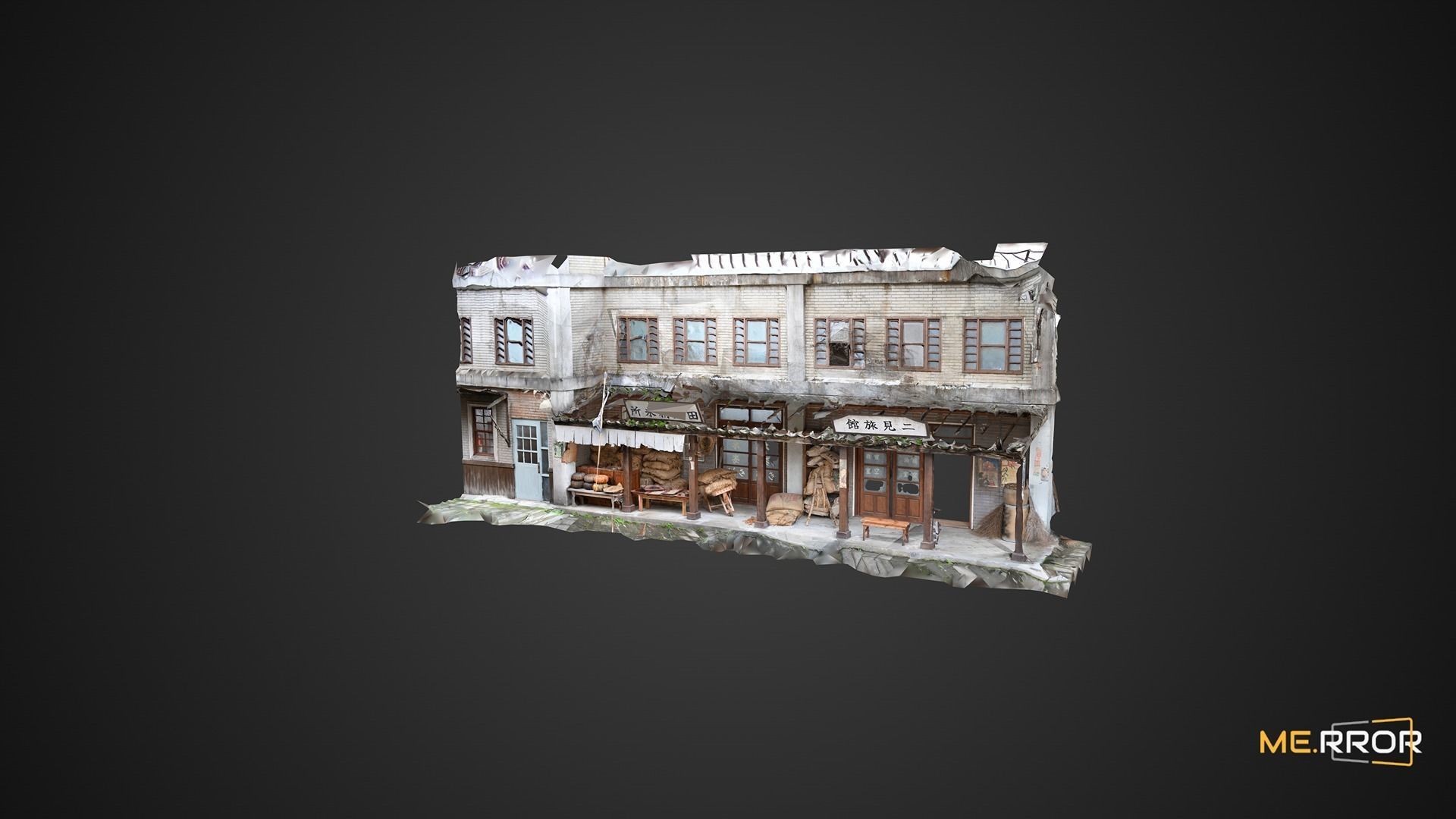 Old Asian Building 2 3D model_7