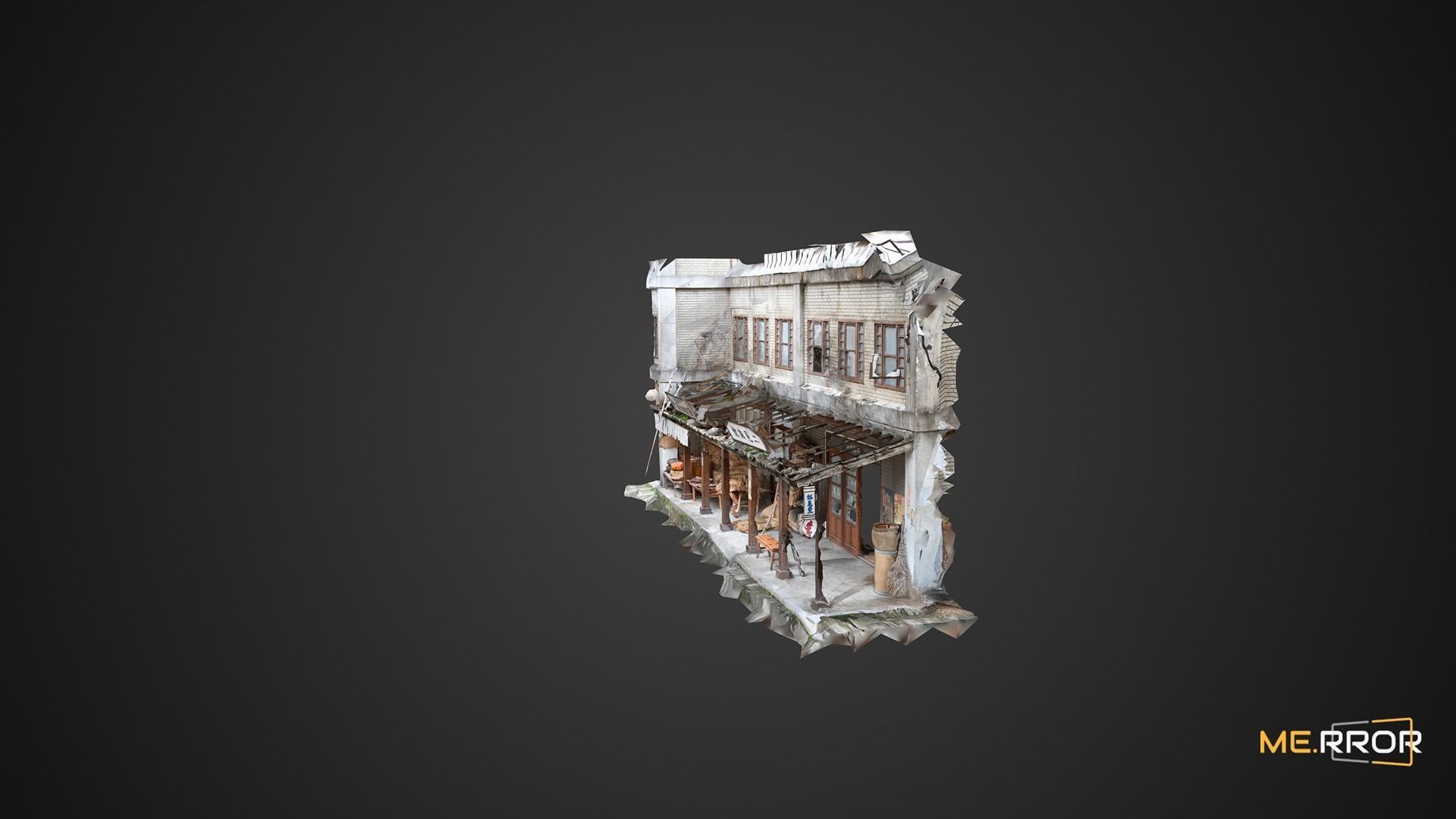 Old Asian Building 2 3D model_9