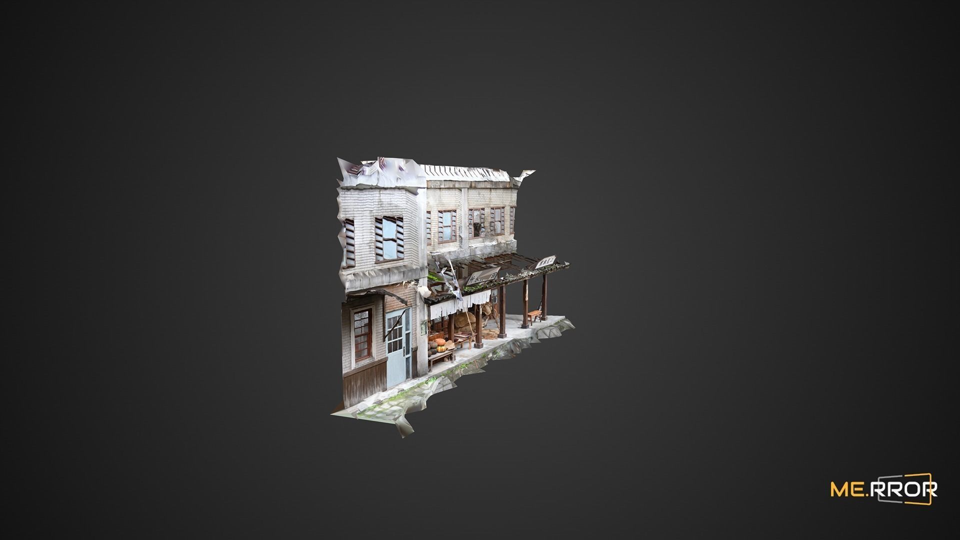 Old Asian Building 2 3D model_6