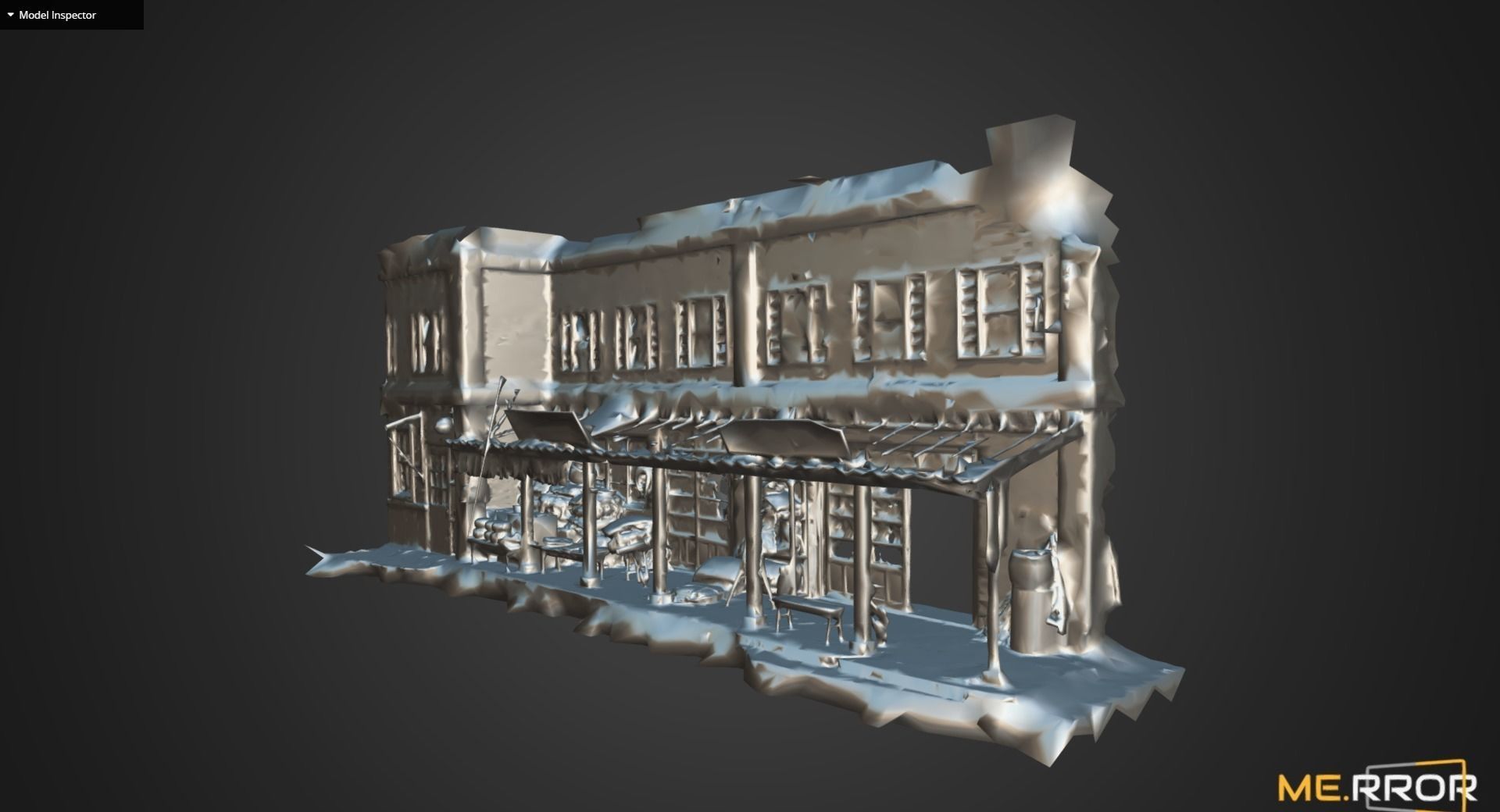 Old Asian Building 2 3D model_12